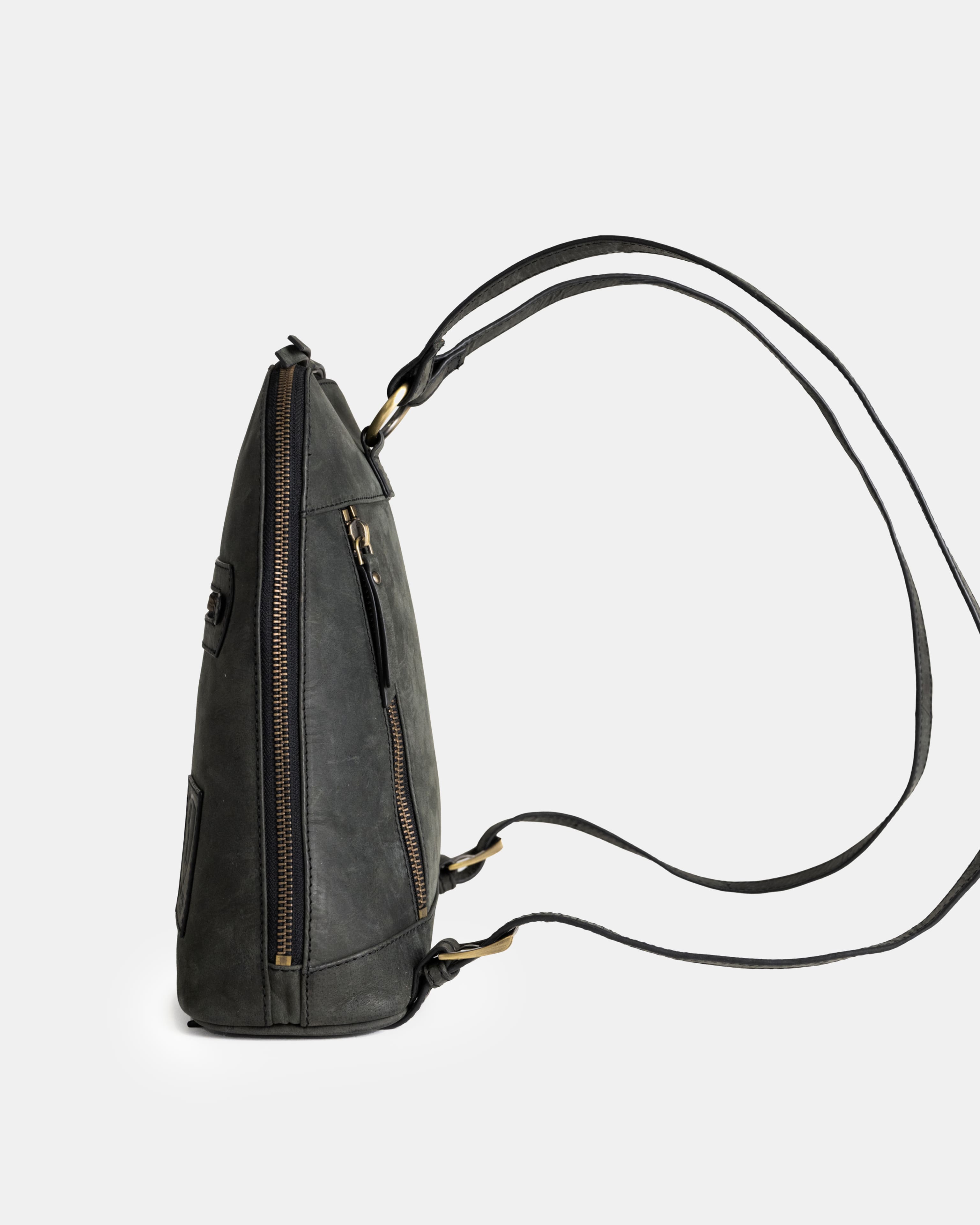 berliner-bags-diana-sac-dos-cuir-gris-fonc-vintage image 8