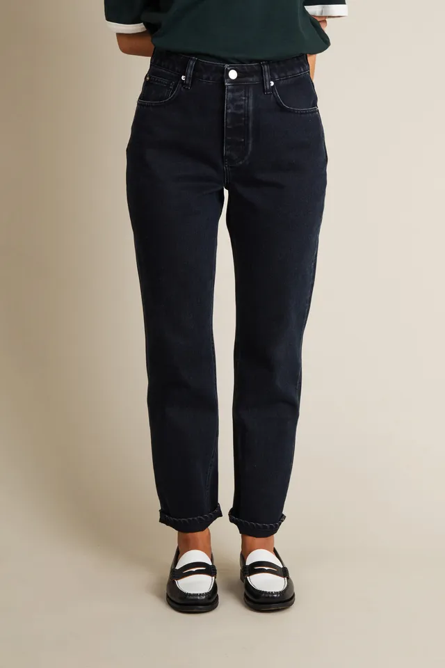 le-pantalon-jean-droit-noir-jean-homme-coton-bio image 1