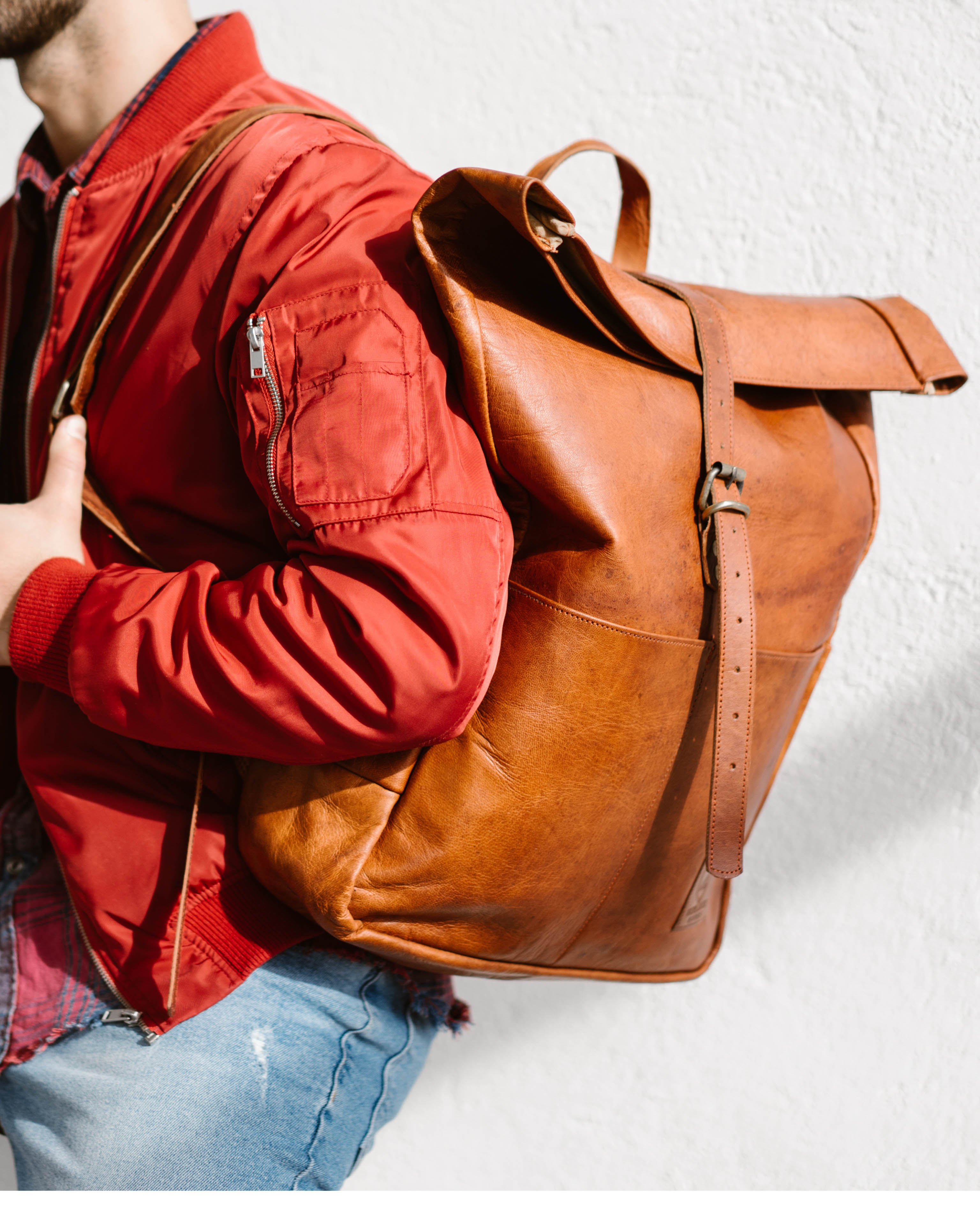berliner-bags-paris-sac-dos-cuir-marron-vintage-rolltop image 8