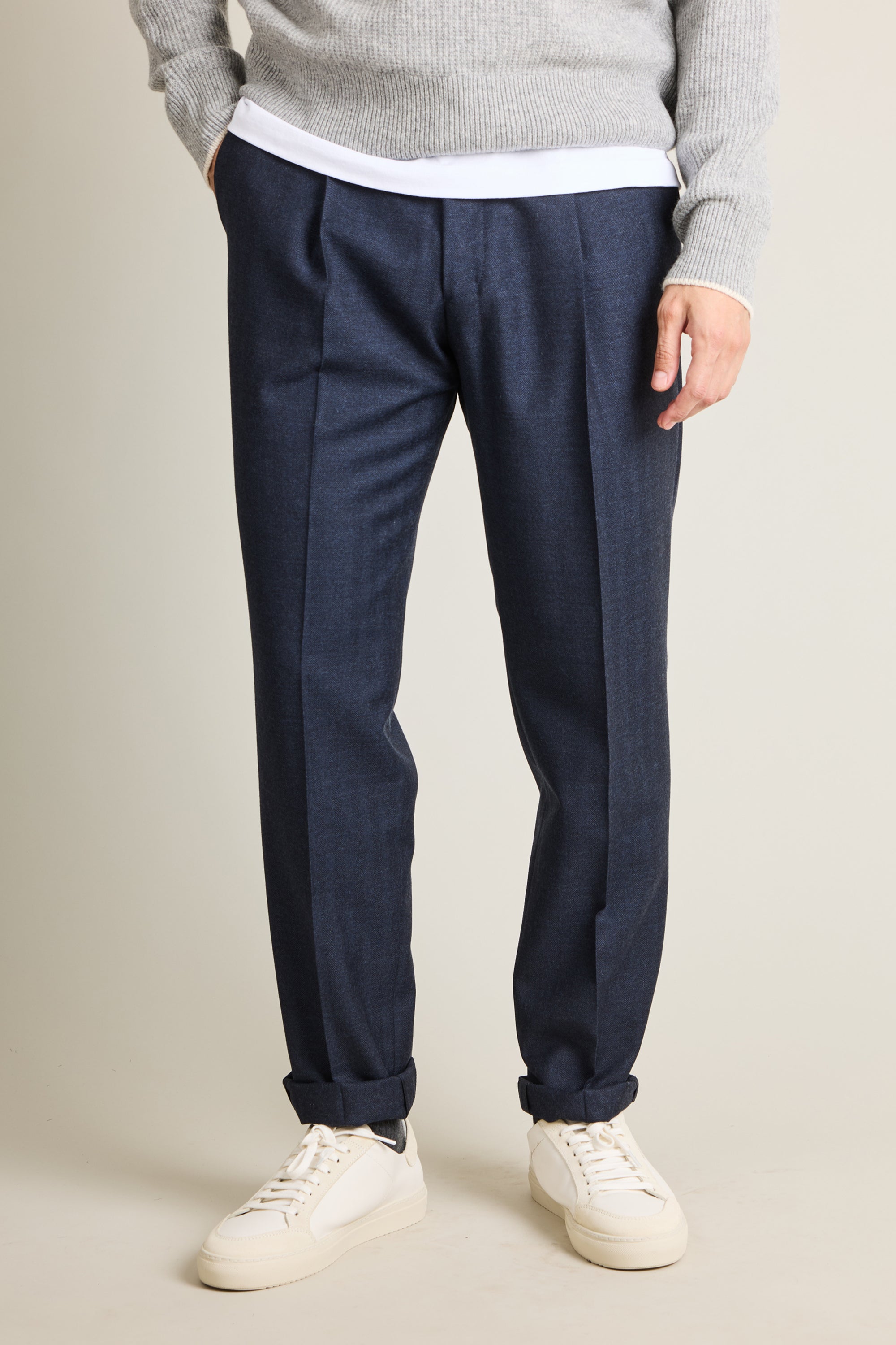 le-pantalon-chevron-bleu-marine-pantalon-homme-40-flanelle-laine image 5