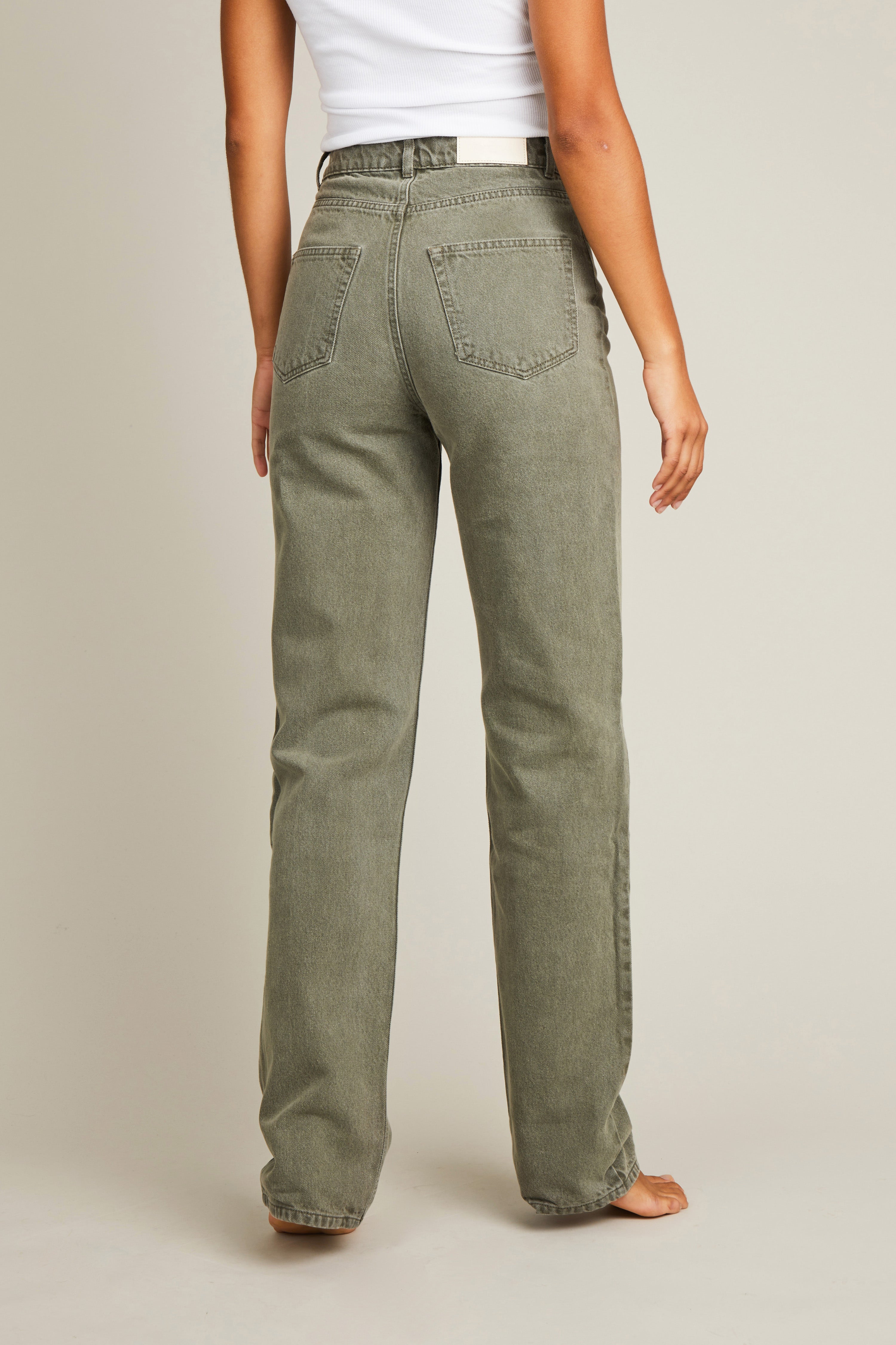 le-pantalon-jeans-homme-jean-regular-vert-coton image 4