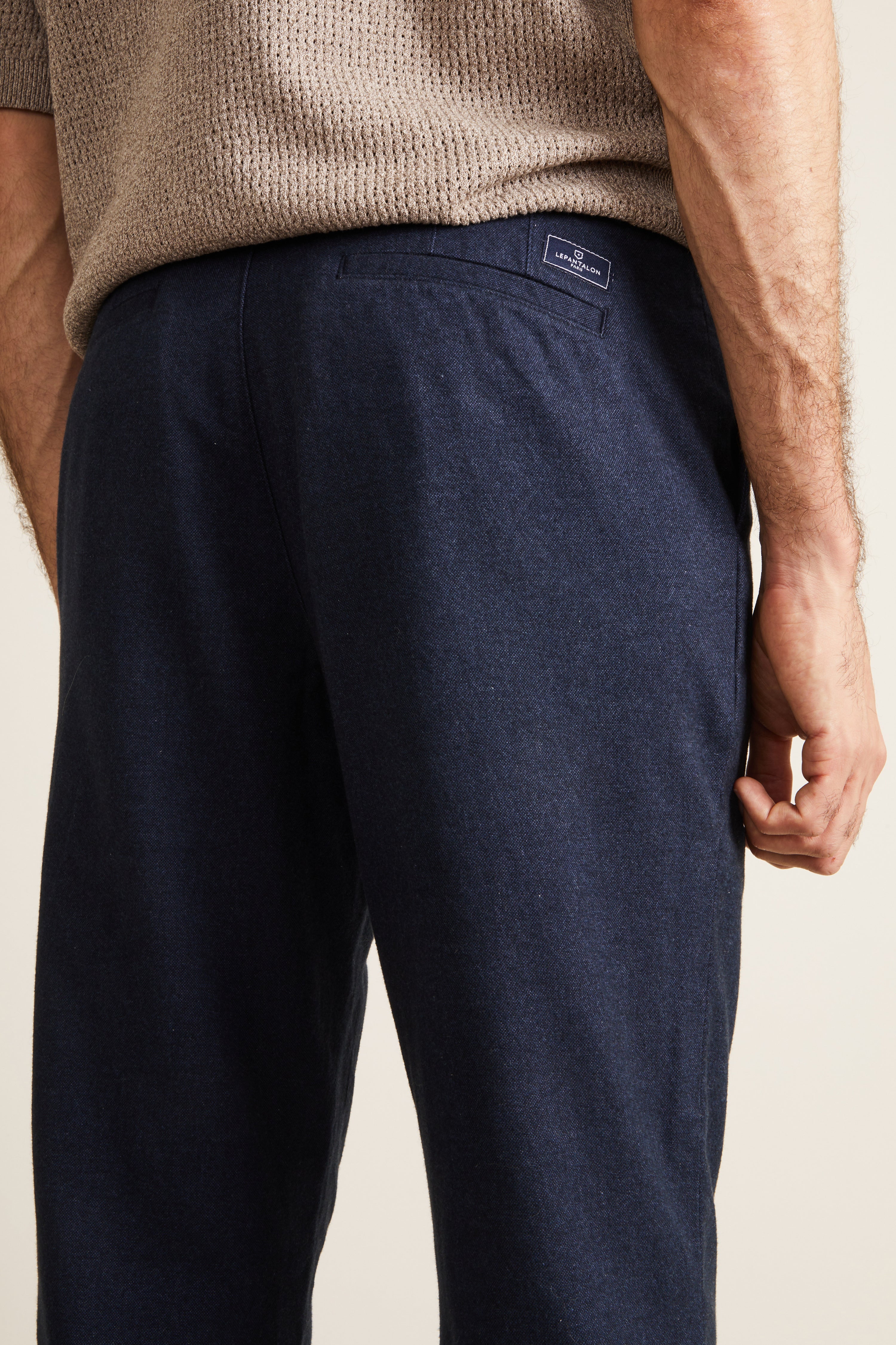le-pantalon-chino-chaud-easy-bleu-marine-flanelle image 3