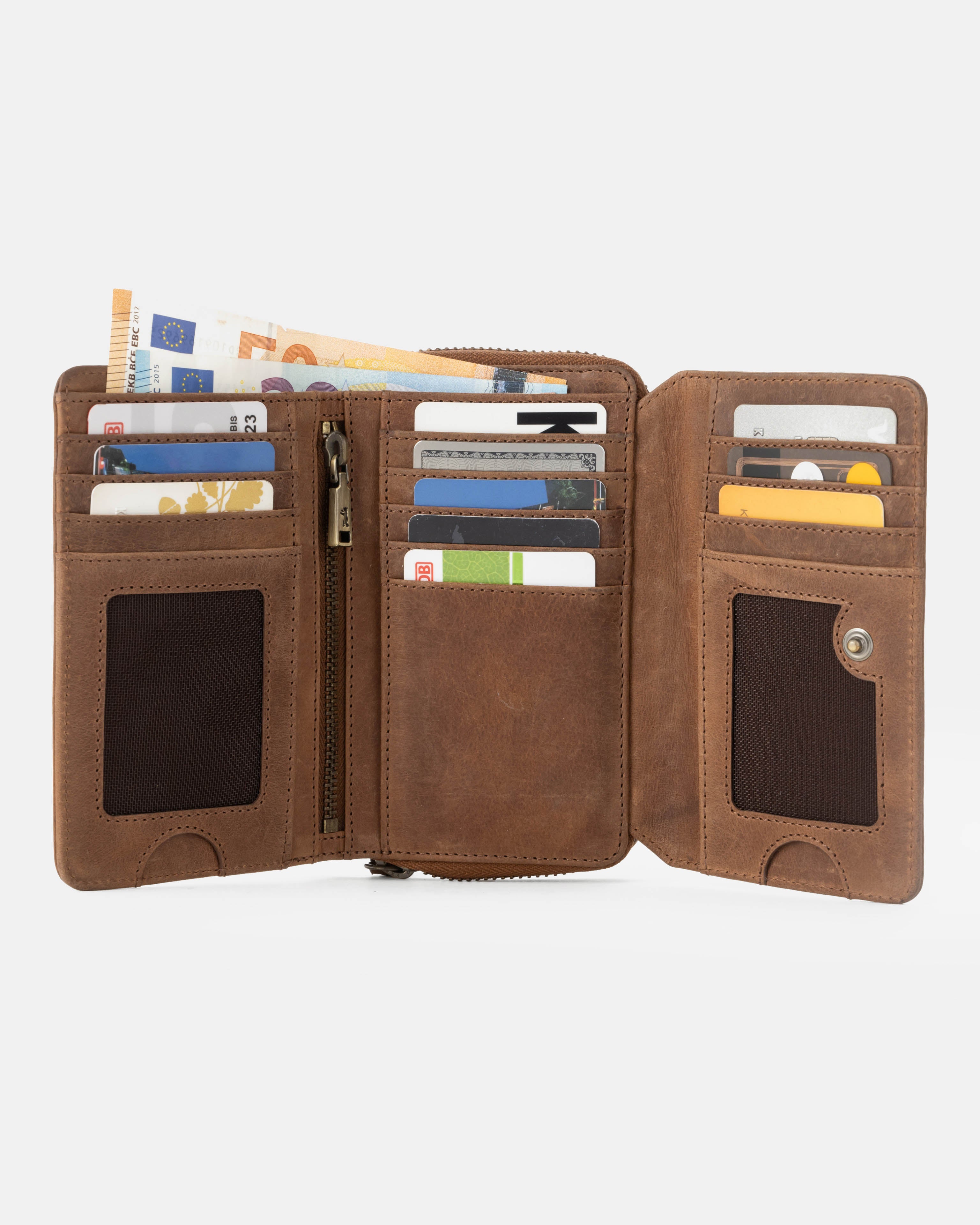 berliner-bags-vienna-portefeuille-femme-camel-15-cartes-rfid image 5