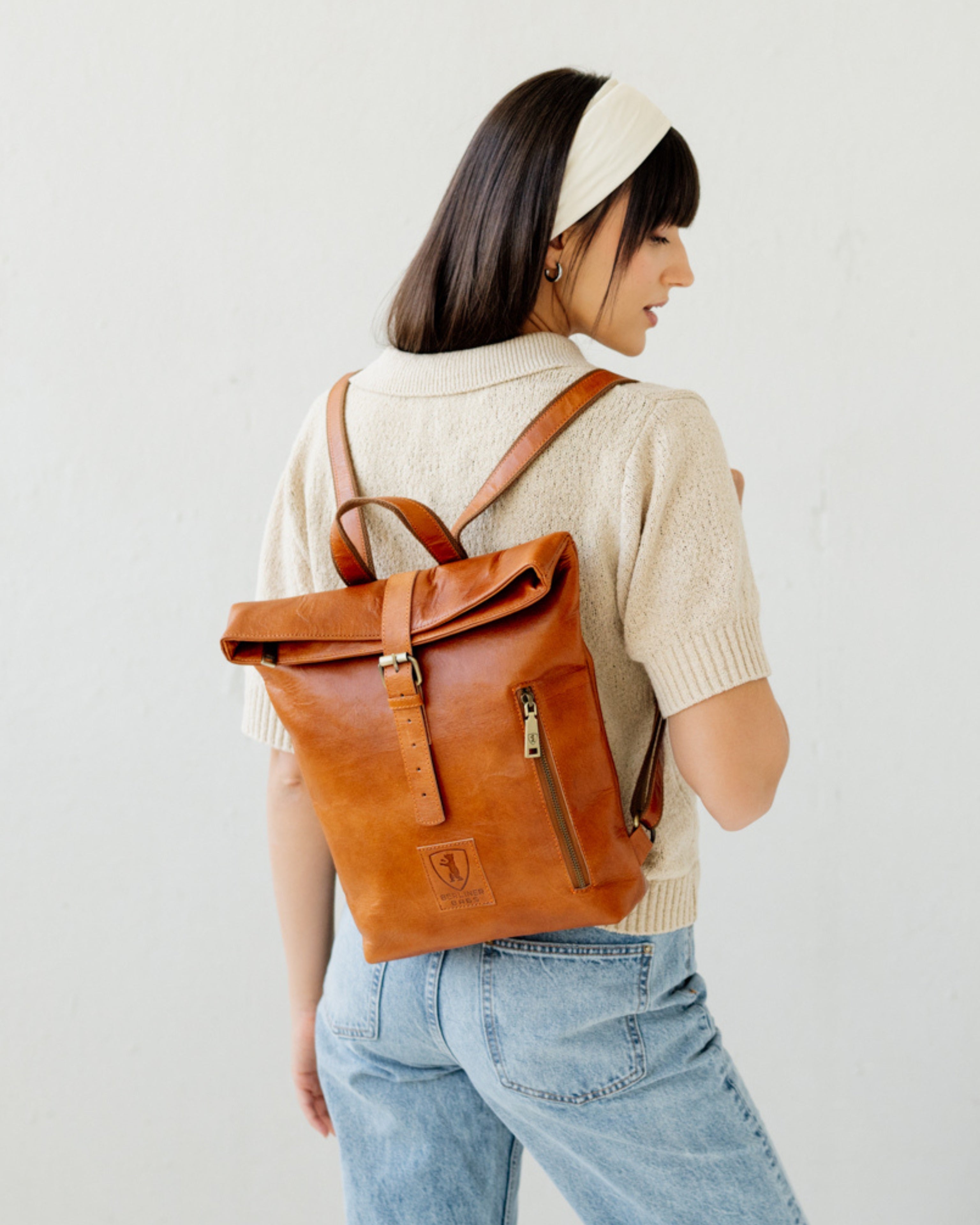 berliner-bags-seattle-sac-dos-cuir-vintage-brown image 1