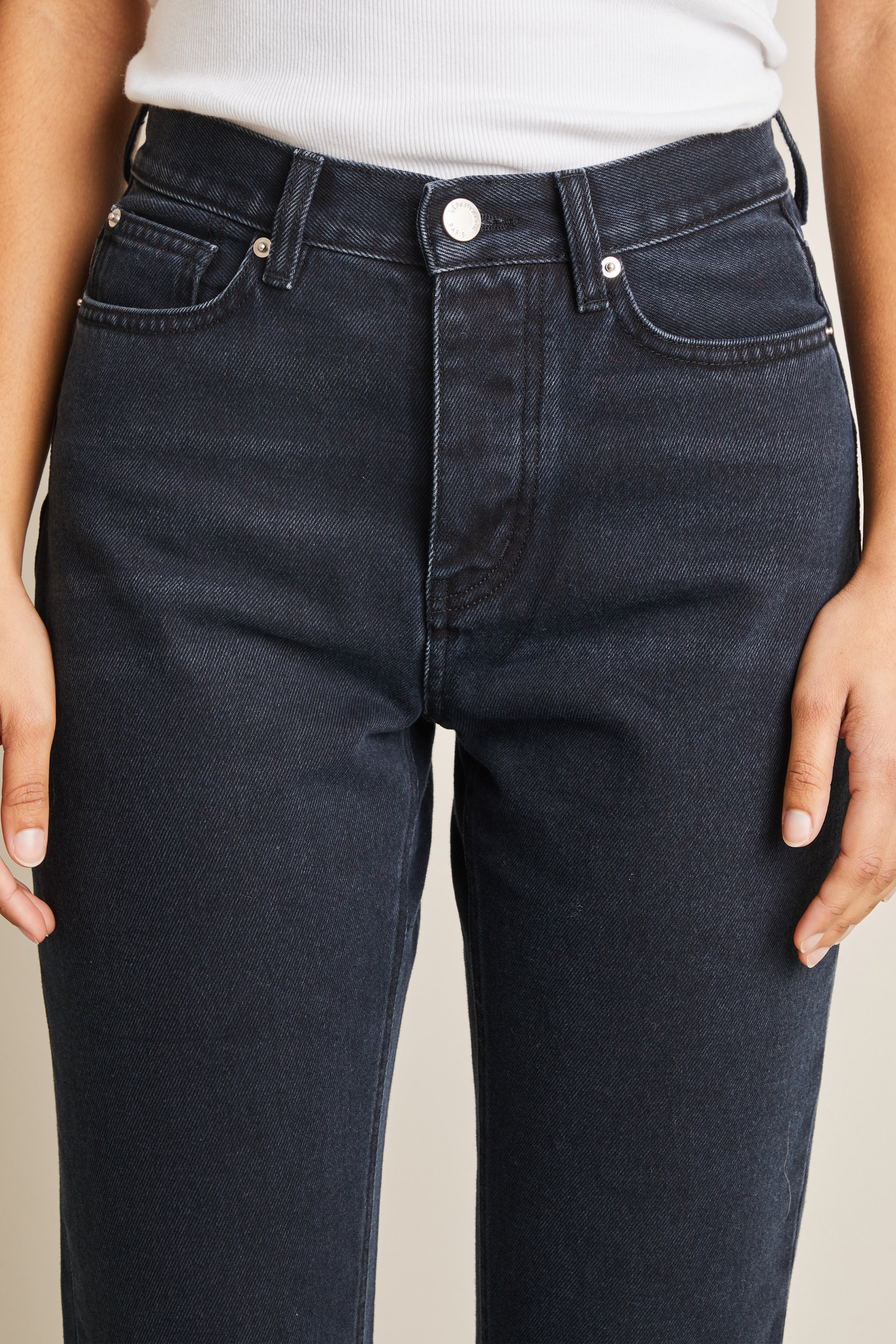 le-pantalon-jean-droit-noir-pantalon-jean-coton-bio image 3