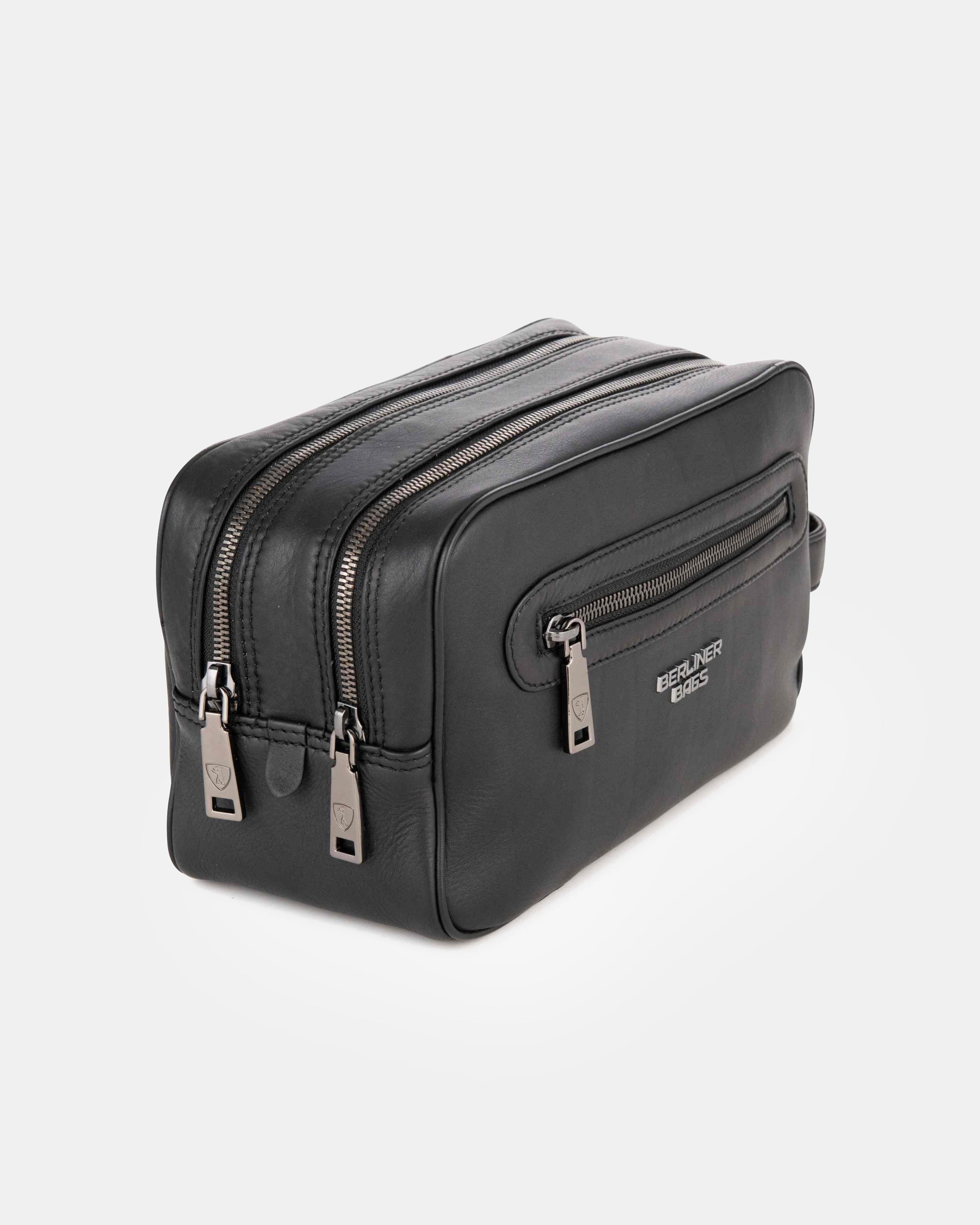 berliner-bags-max-2-trousse-de-toilette-noire-double-zip image 1