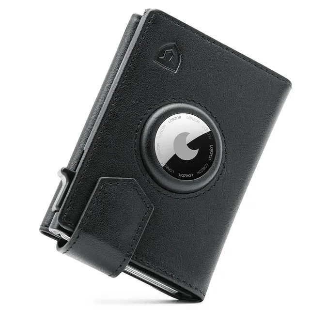 lorzor-portefeuille-airtag-homme-noir-cuir-rfid image 1