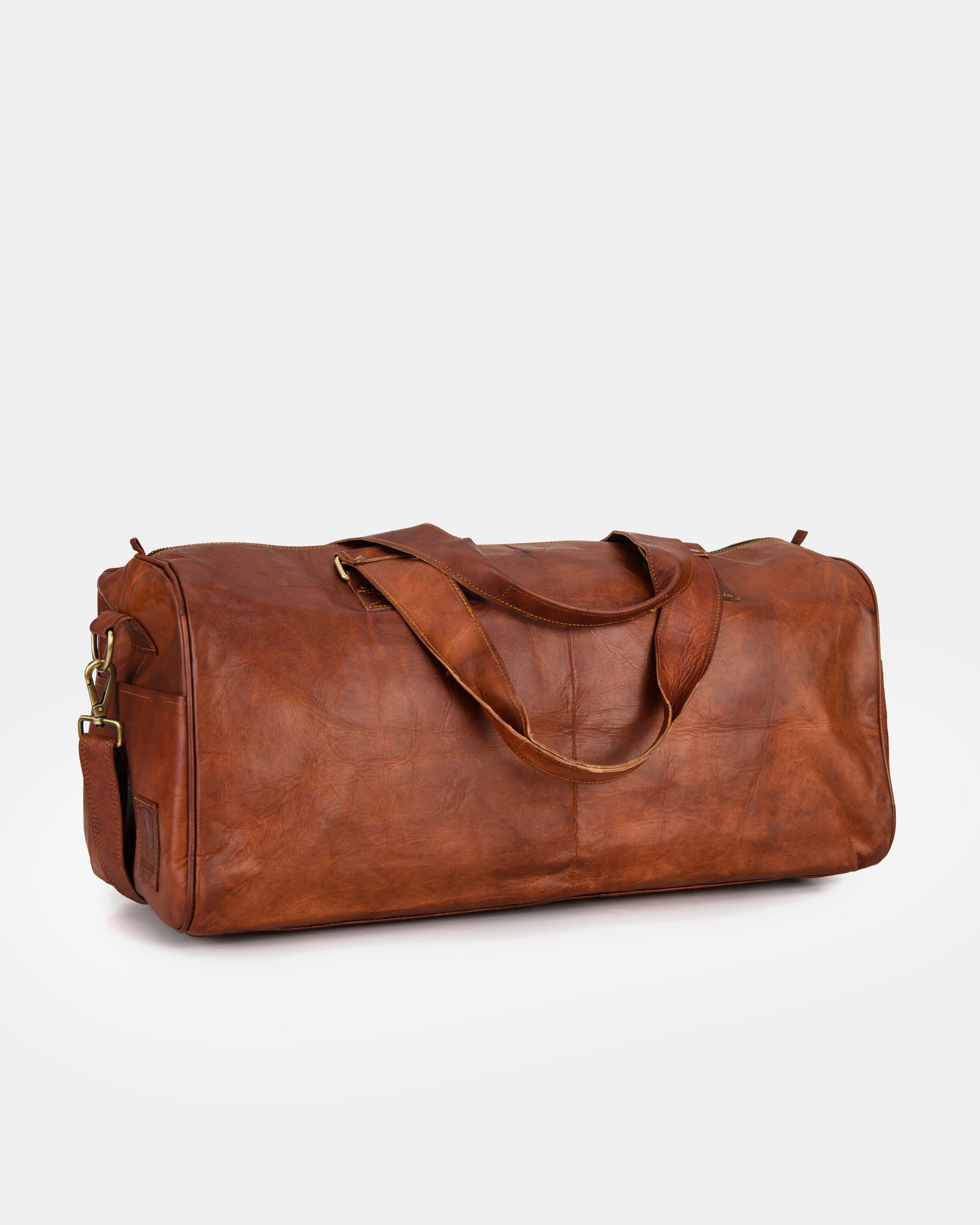 berliner-bags-oslo-sac-voyage-cuir-marron-vintage-week-end image 4