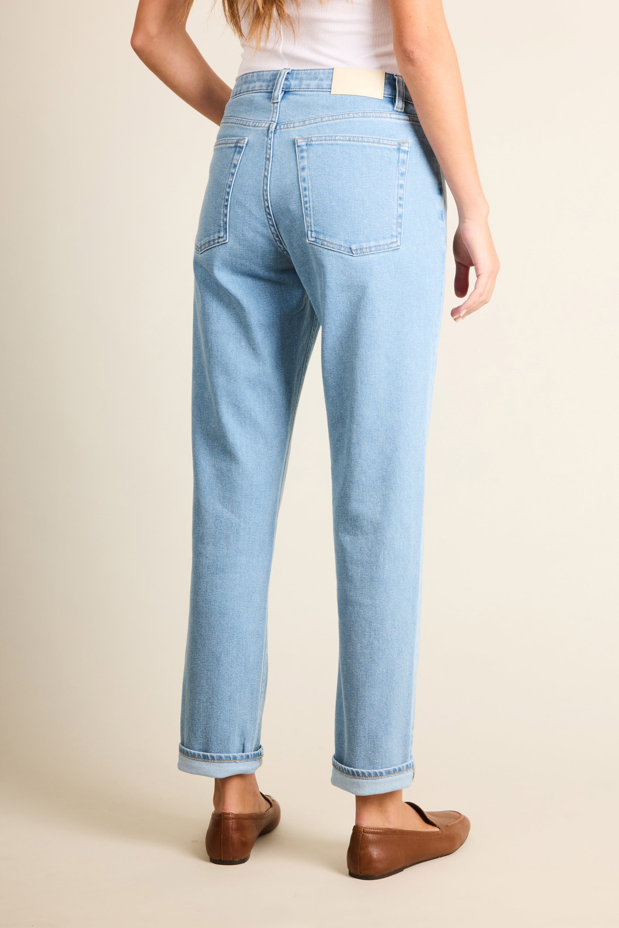 le-pantalon-jean-girlfriend-bleached-femme-coton-recycl image 5