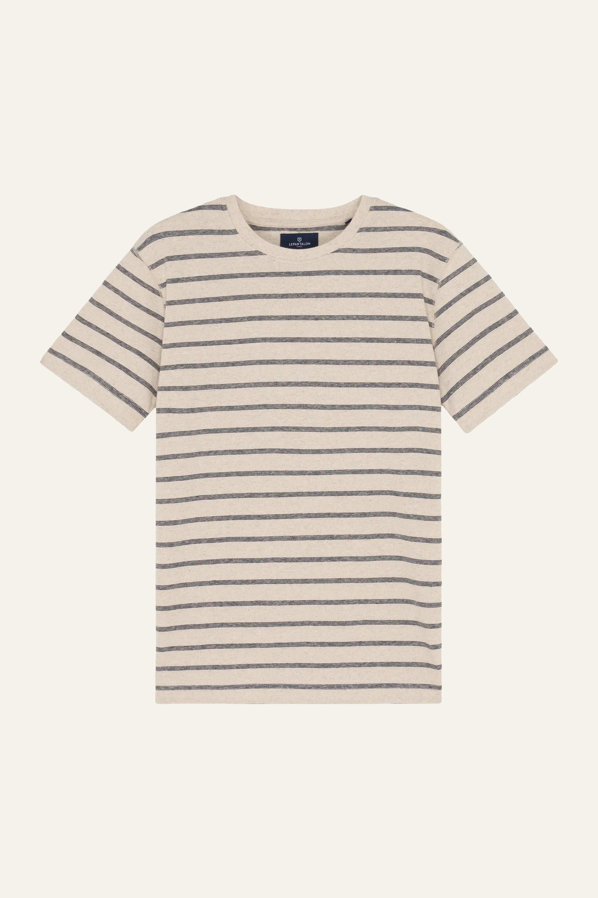 le-pantalon-t-shirts-homme-tee-shirt-marini-re-coton-lin-marine image 1