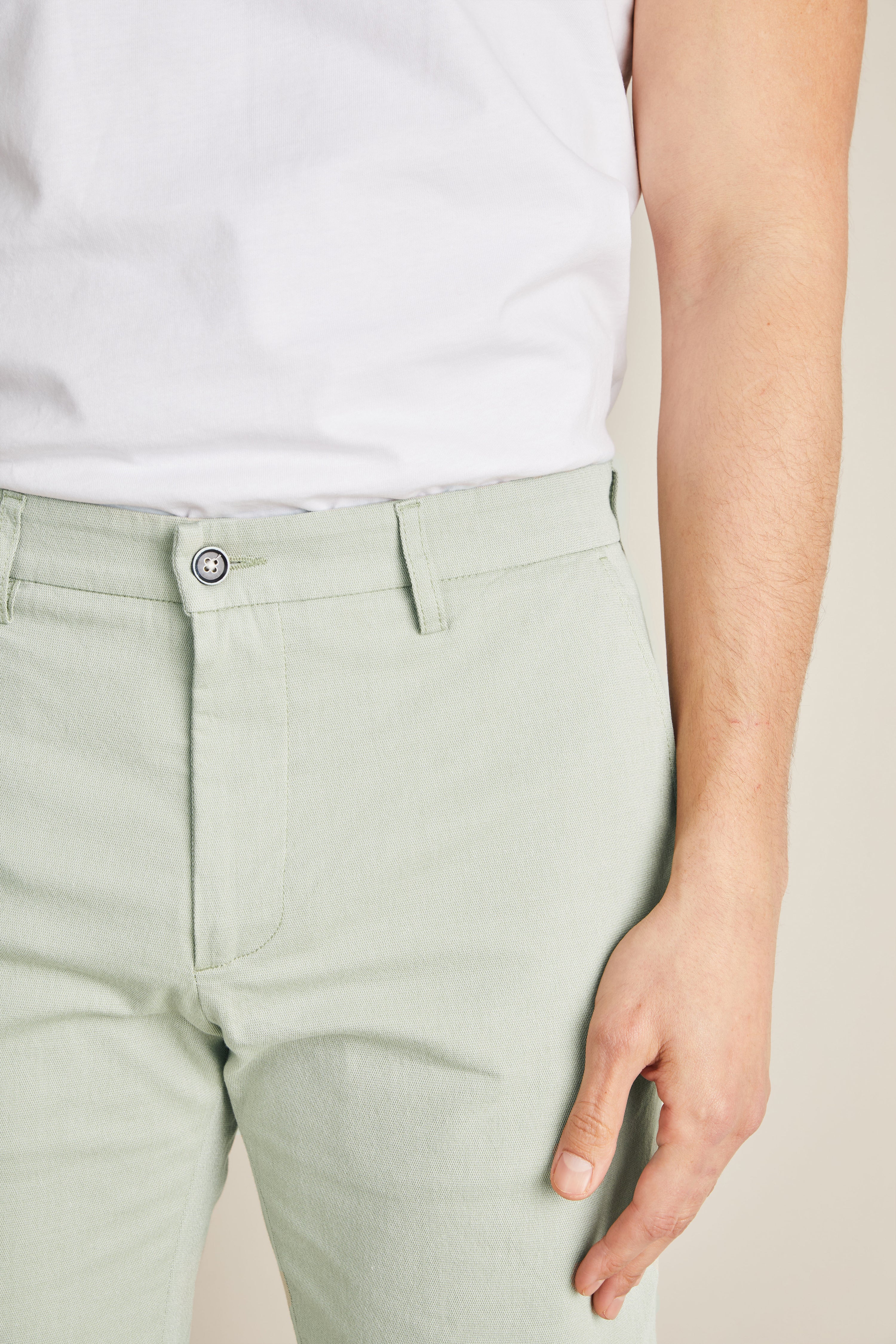le-pantalon-bermudas-homme-fm-lpbl-2-bermuda-vert-amande image 2