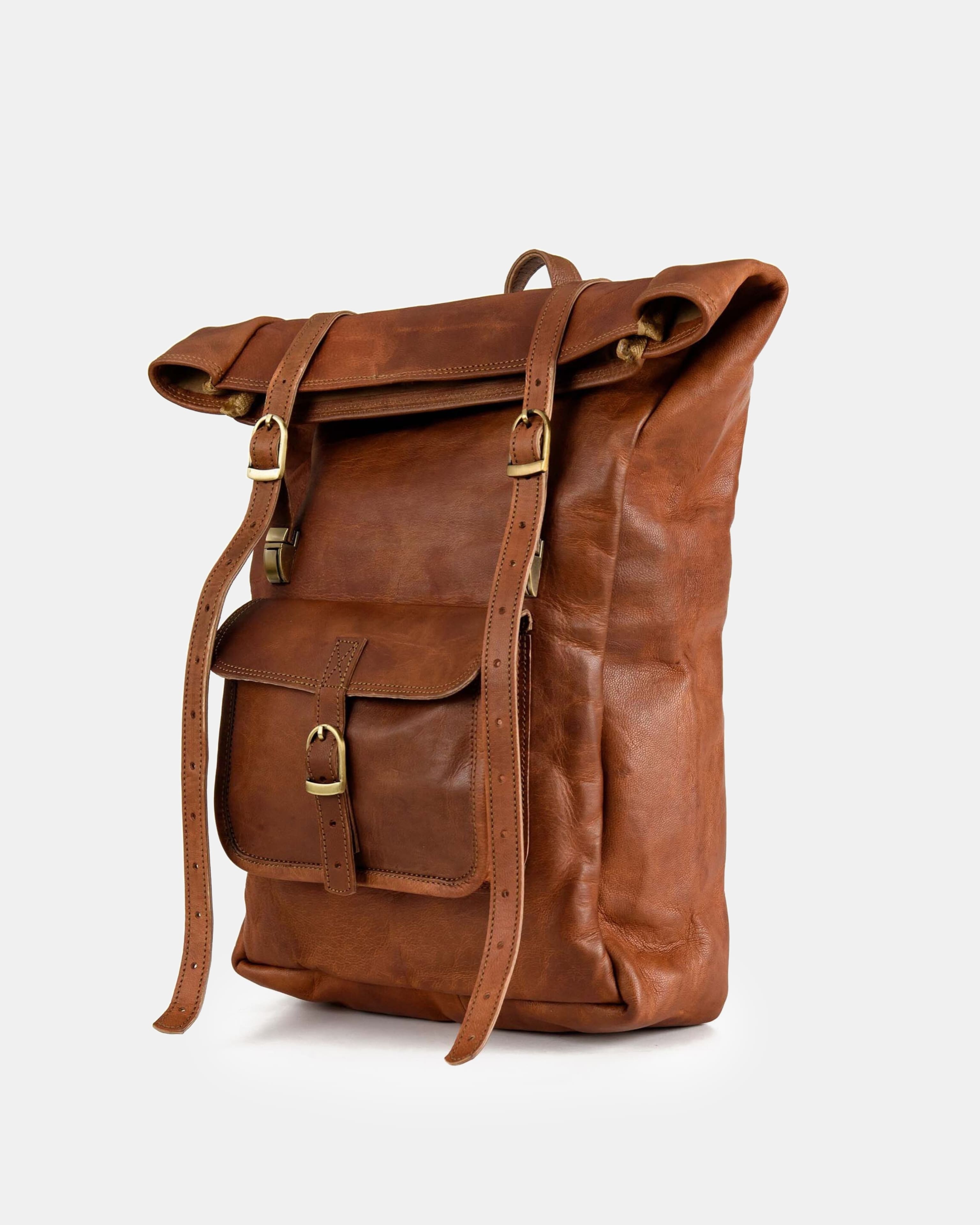 berliner-bags-leeds-m-sac-dos-cuir-marron image 4