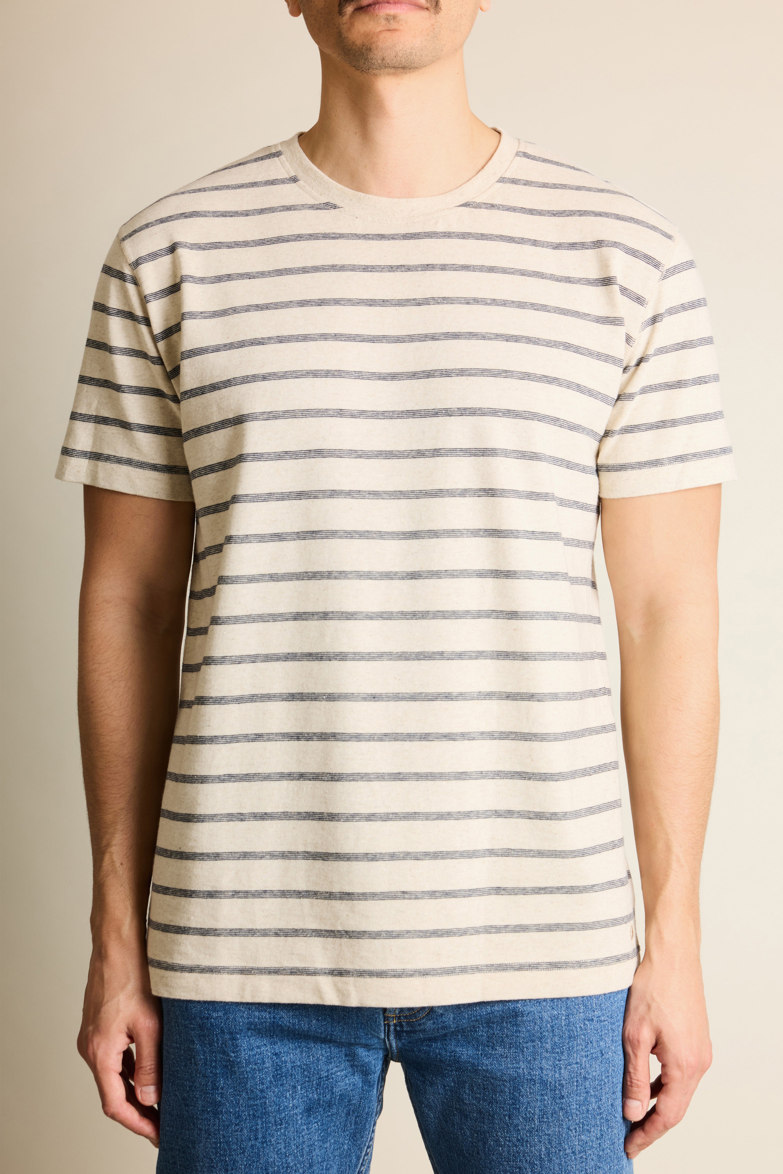 le-pantalon-t-shirts-homme-tee-shirt-marini-re-coton-lin-marine image 3