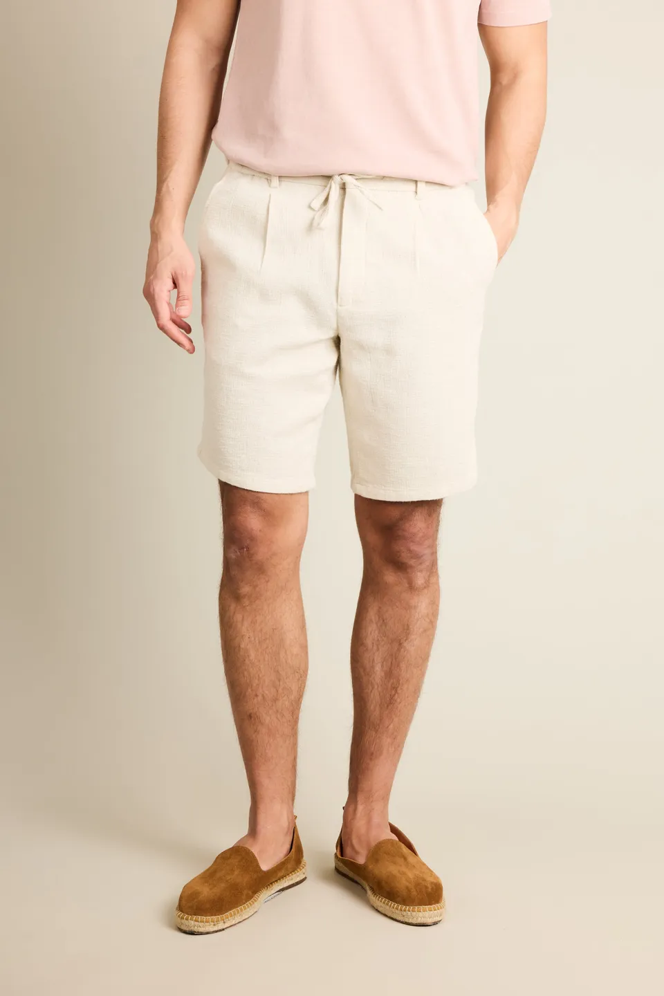 le-pantalon-bermudas-homme-bermuda-a-r-cru-coton-lin image 1