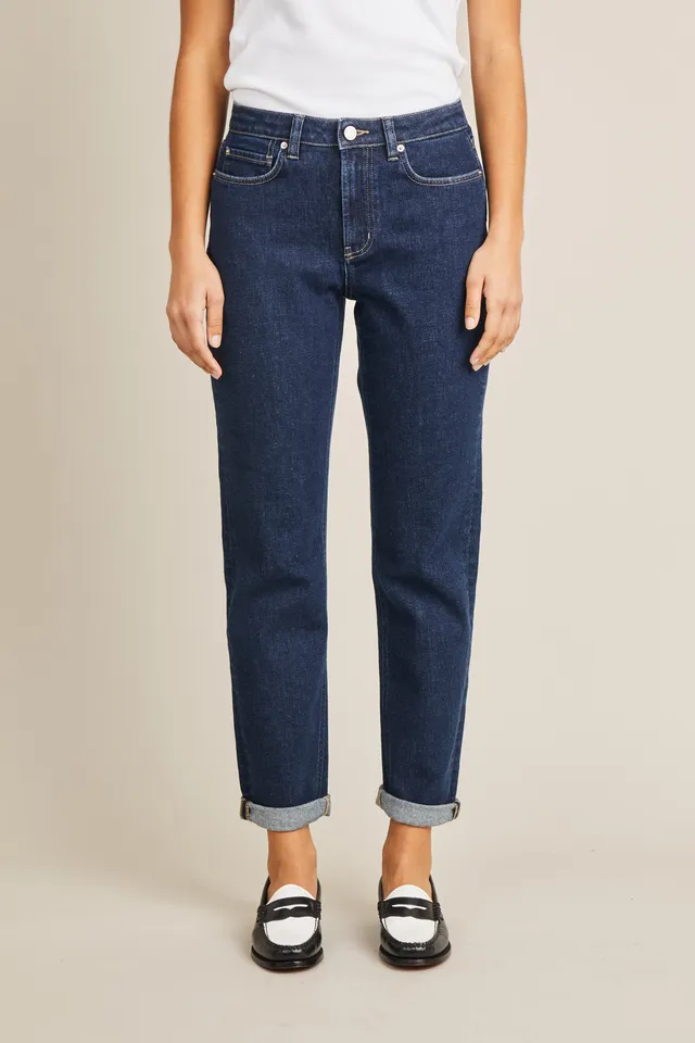 le-pantalon-jeans-femme-jean-girlfriend-bleu-coton-recycl image 1