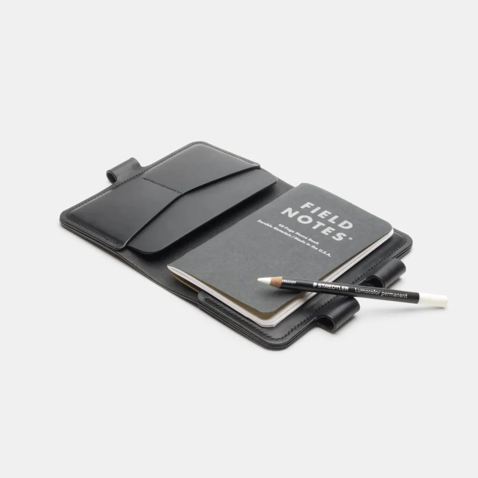 darksails-prot-ge-carnet-cuir-noir-boucle-stylo-passeport image 1