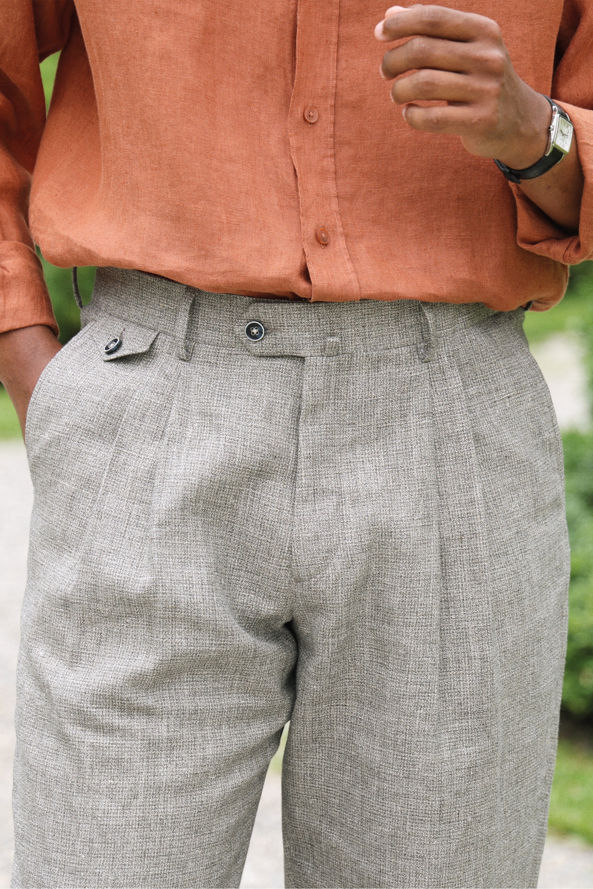 le-pantalon-double-pinces-pied-de-puce-pantalon-lin-t image 2