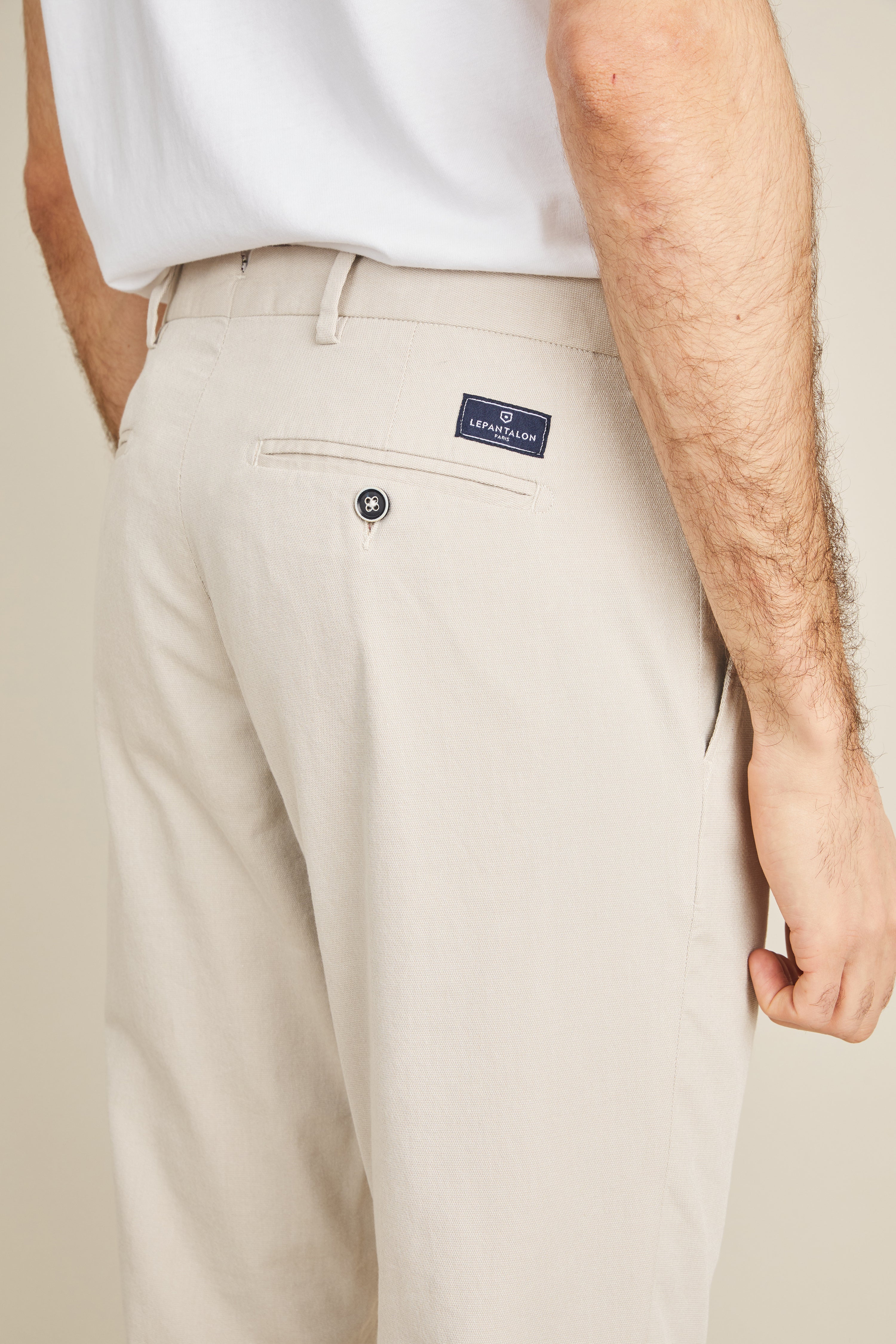 le-pantalon-chinos-homme-chino-a-rien-beige-coton-170g image 3