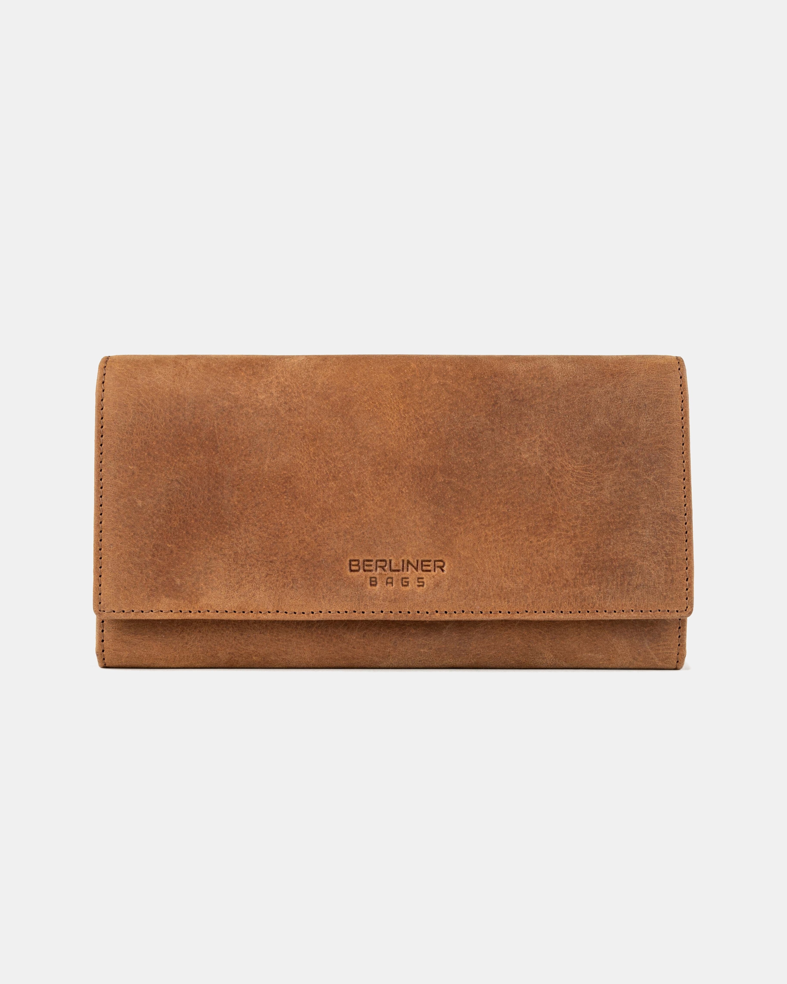 berliner-bags-iris-portefeuille-camel-rfid-enveloppe image 1
