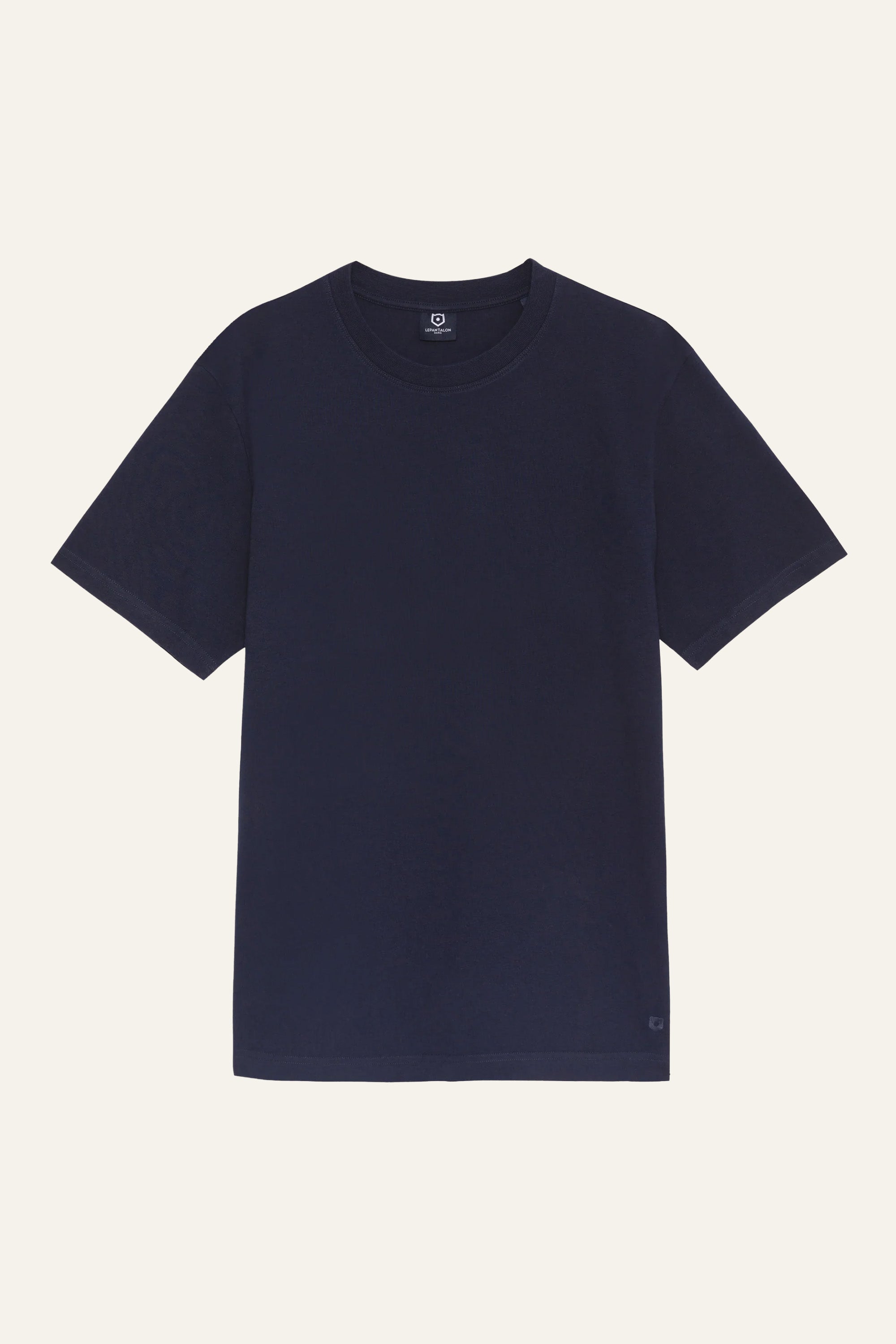 le-pantalon-tee-shirt-bleu-marine-t-shirt-homme-coton-bio image 1
