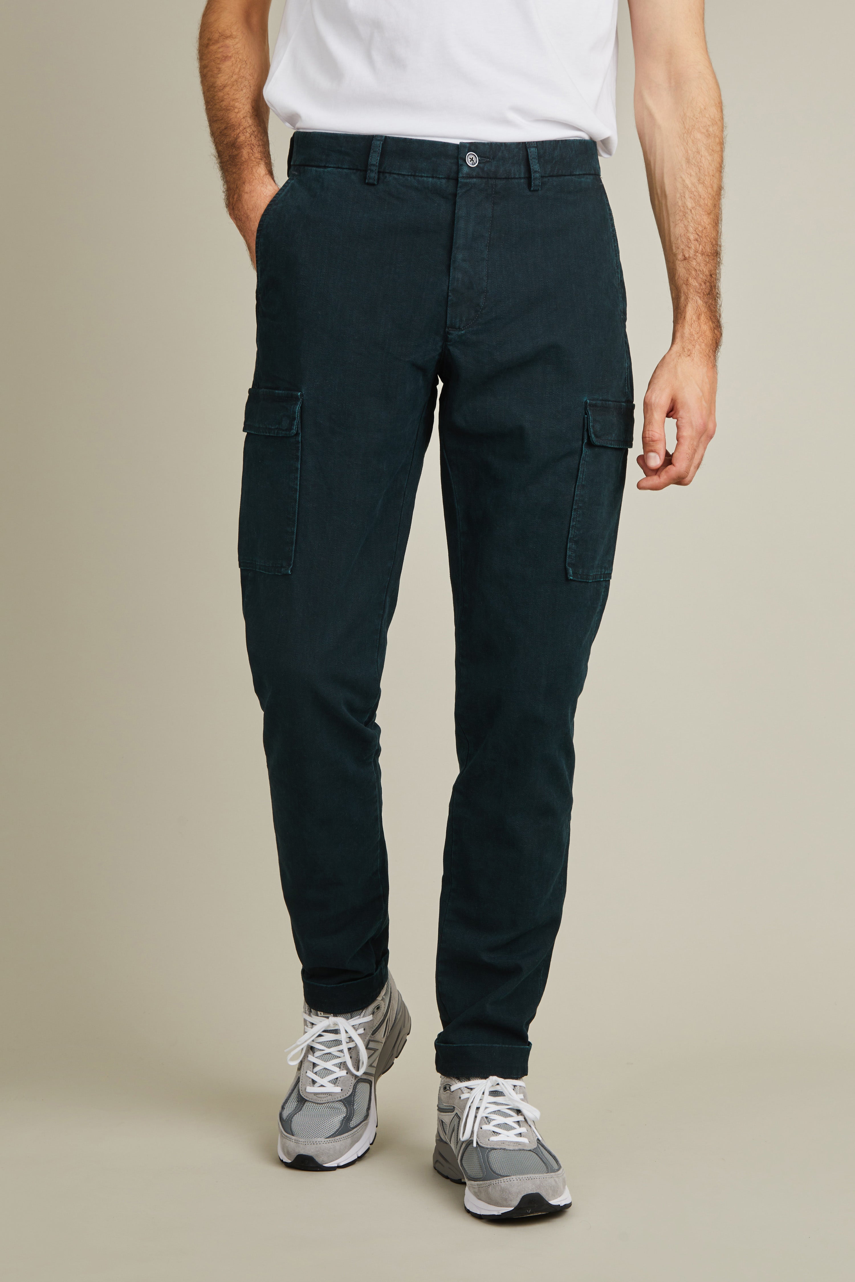 le-pantalon-cargo-vert-pantalon-homme-coupe-carotte image 5