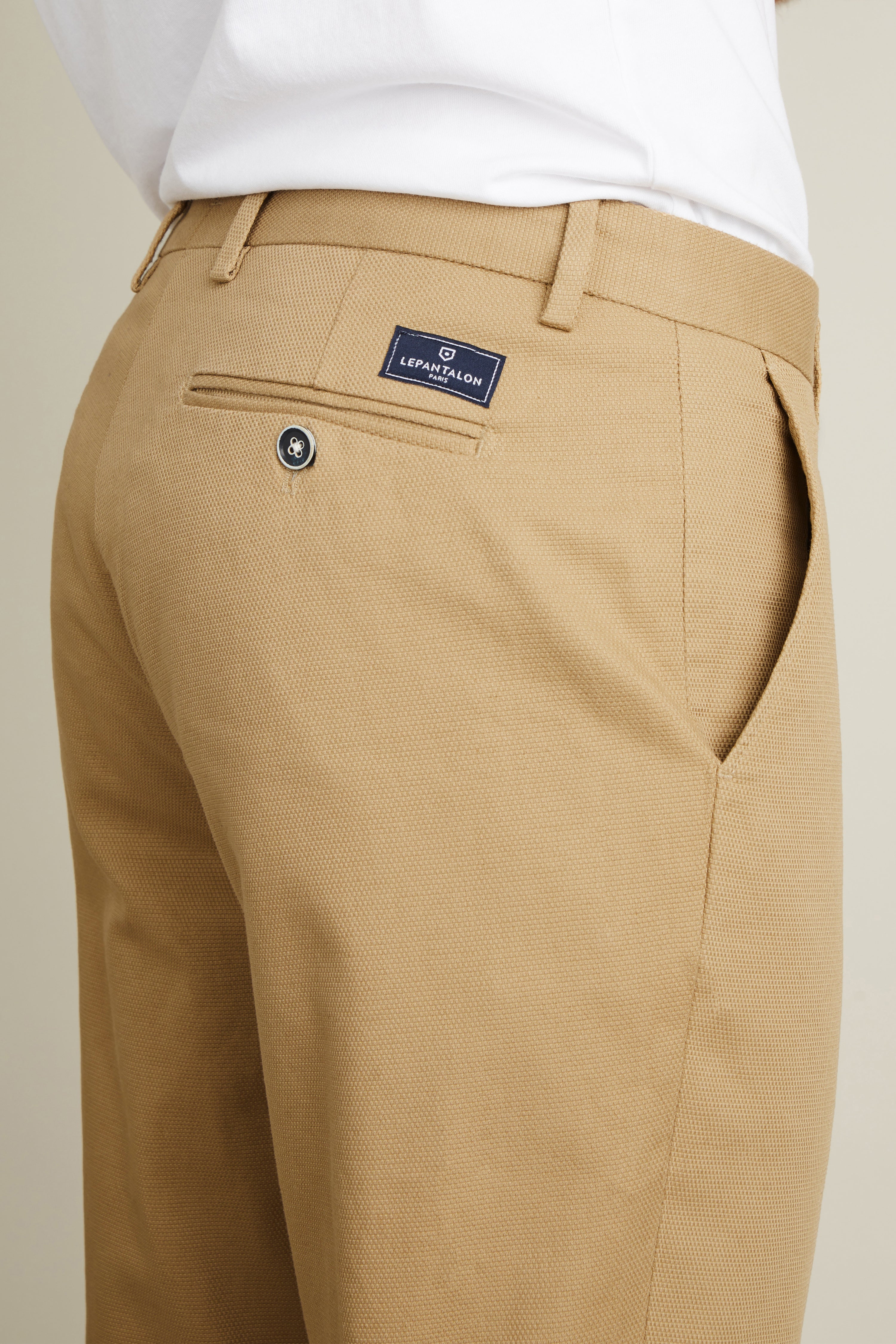 le-pantalon-textur-beige-chino-homme-42-coton-stretch image 3