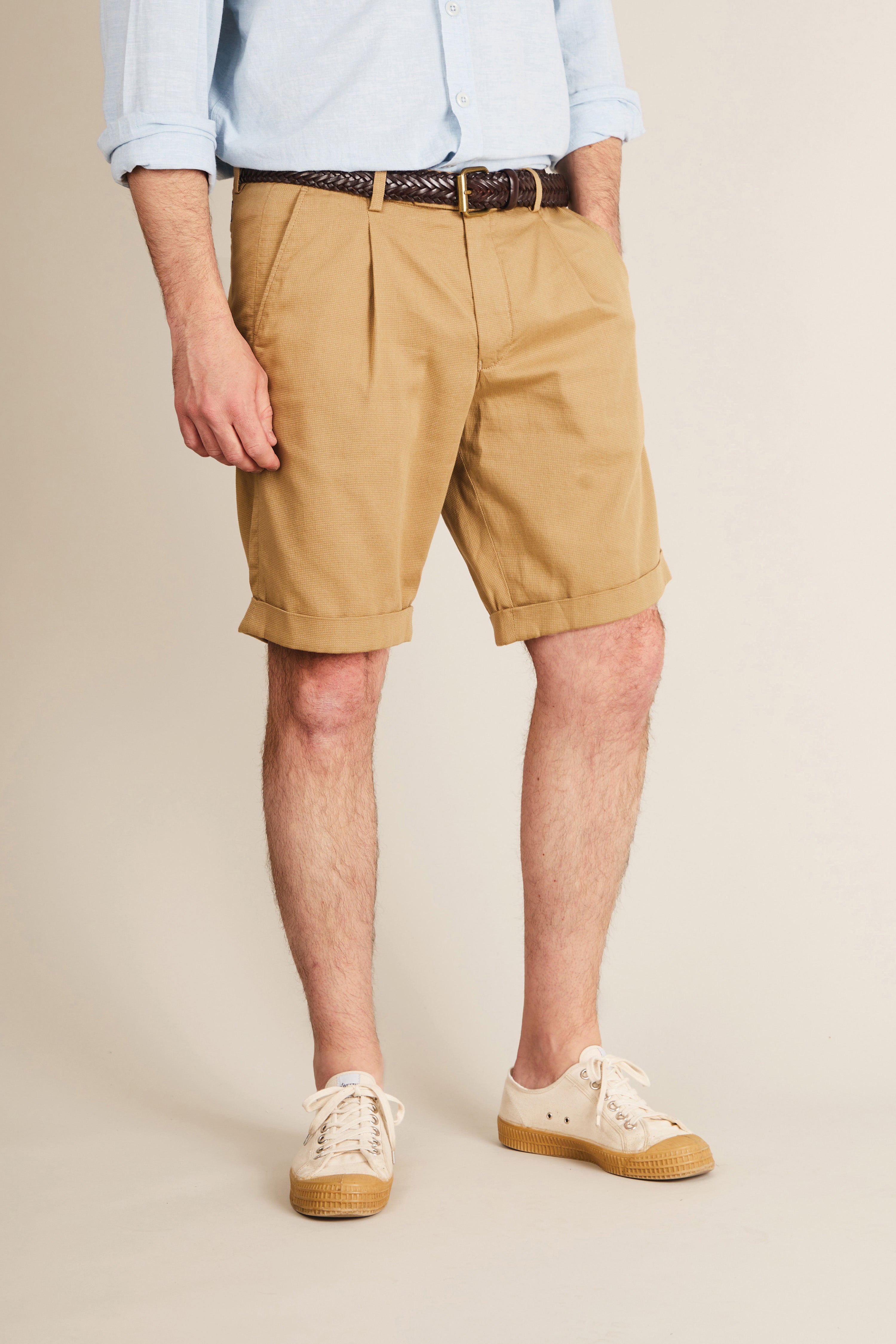 le-pantalon-bermuda-fm-lpbct-1-short-beige-fonc-stretch image 4