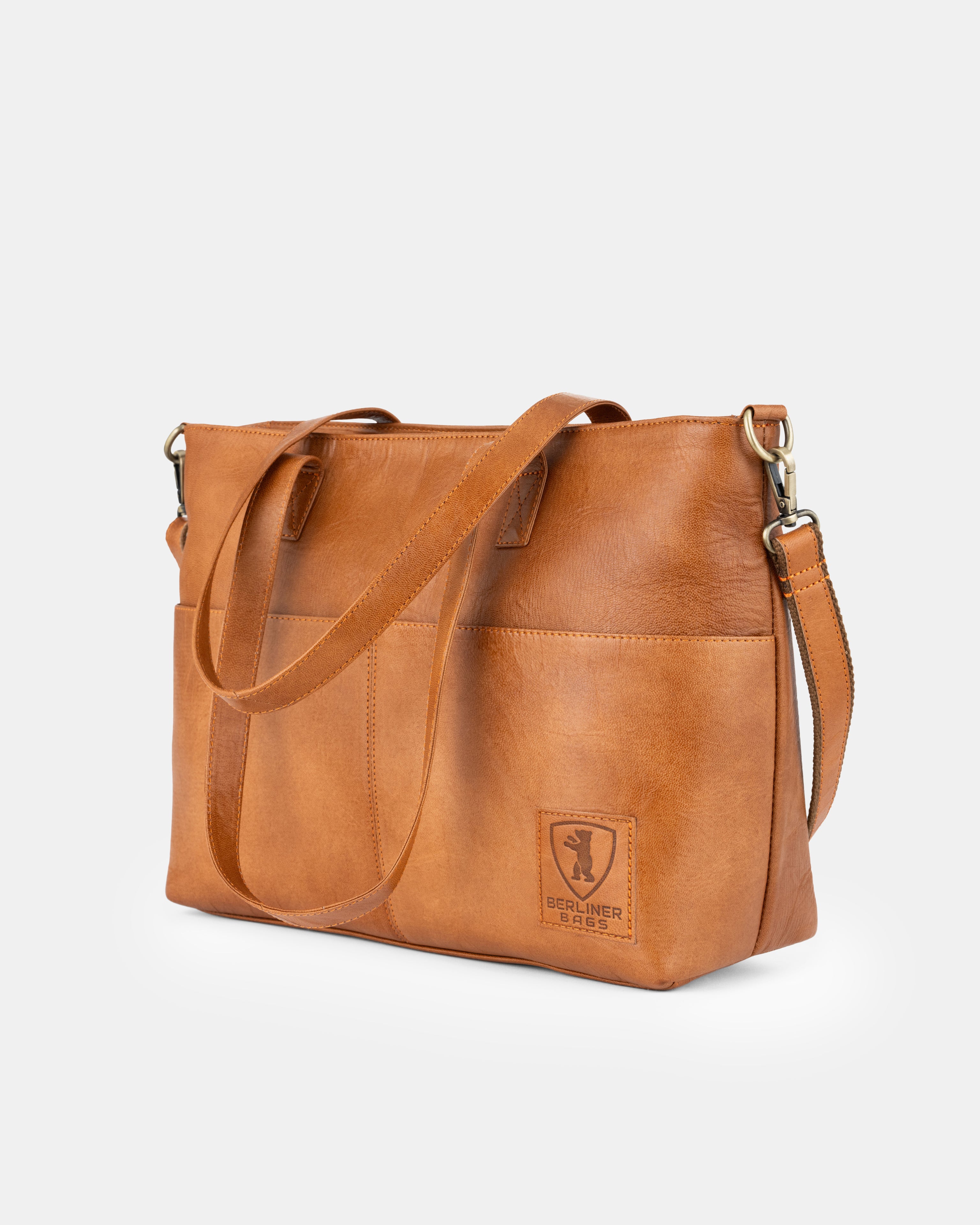 berliner-bags-julia-sac-main-marron-vintage-cuir image 3