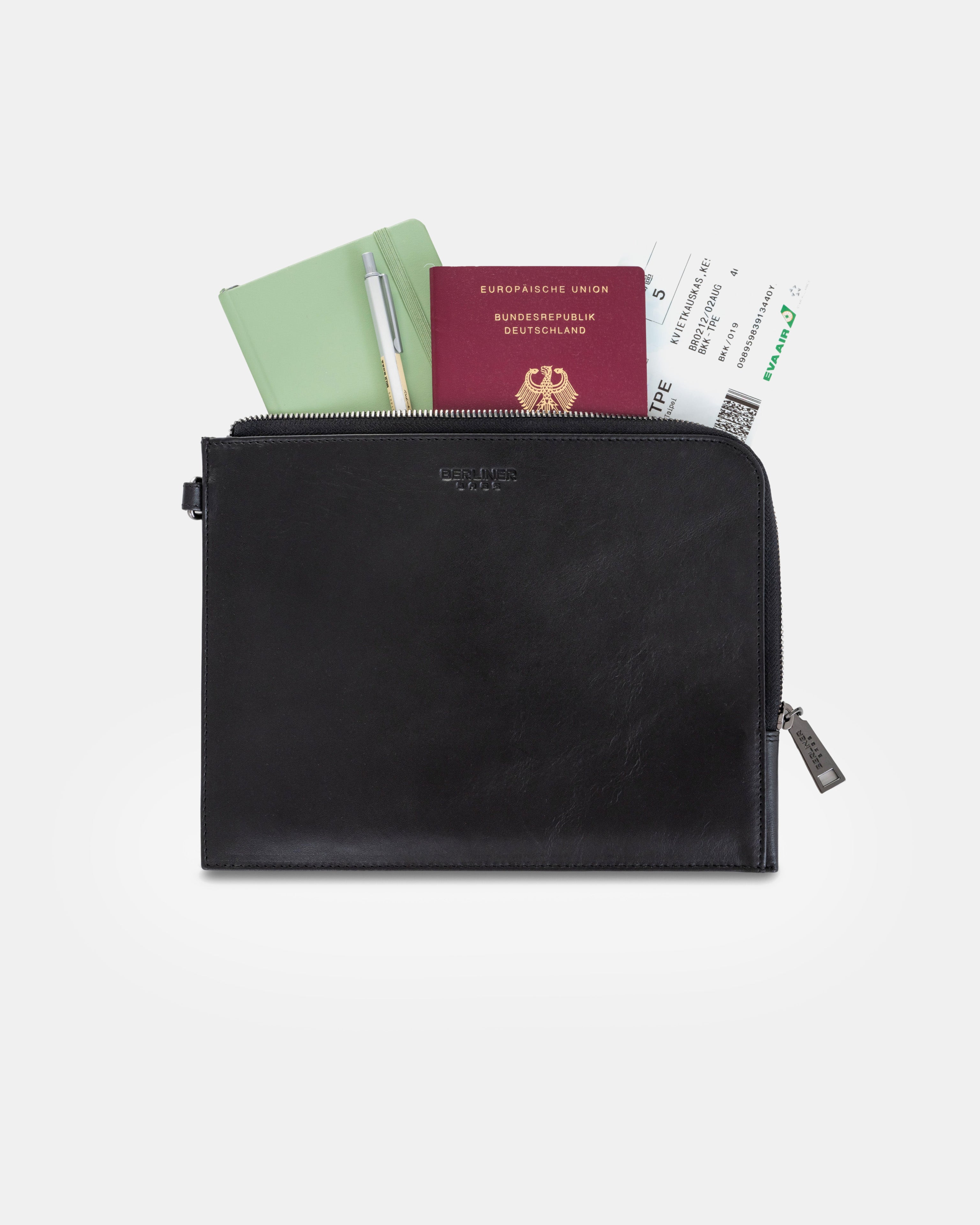 berliner-bags-alex-m-pochette-cuir-noir-taille-m image 2