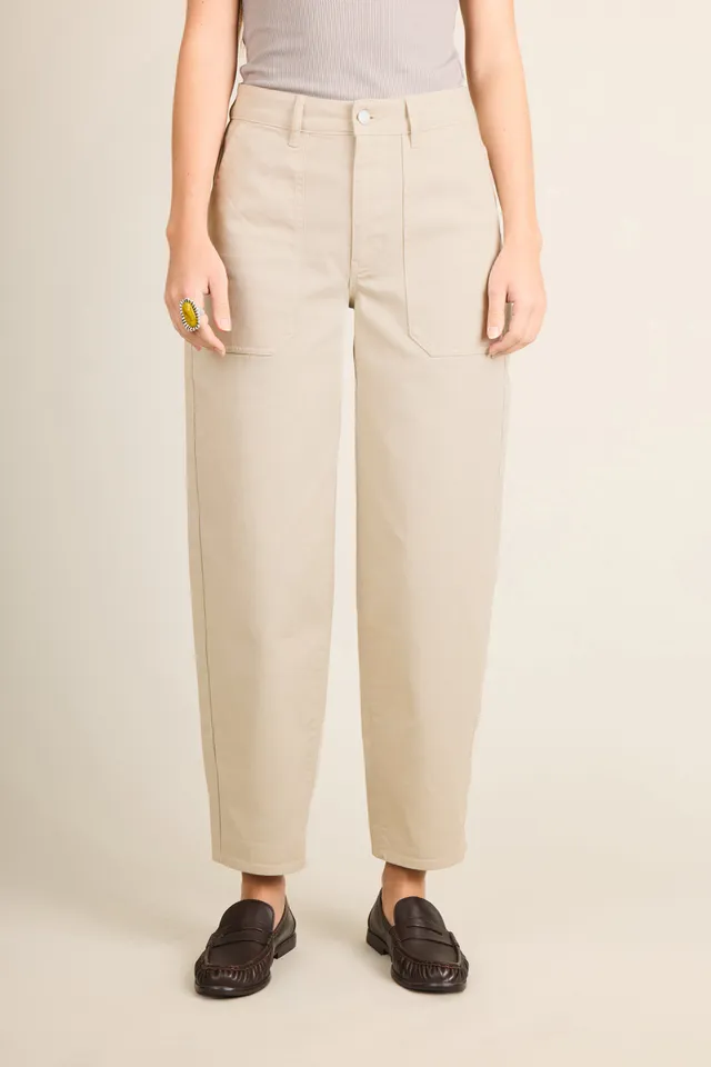 le-pantalon-jeans-femme-jean-balloon-fatigue-sable-large image 1