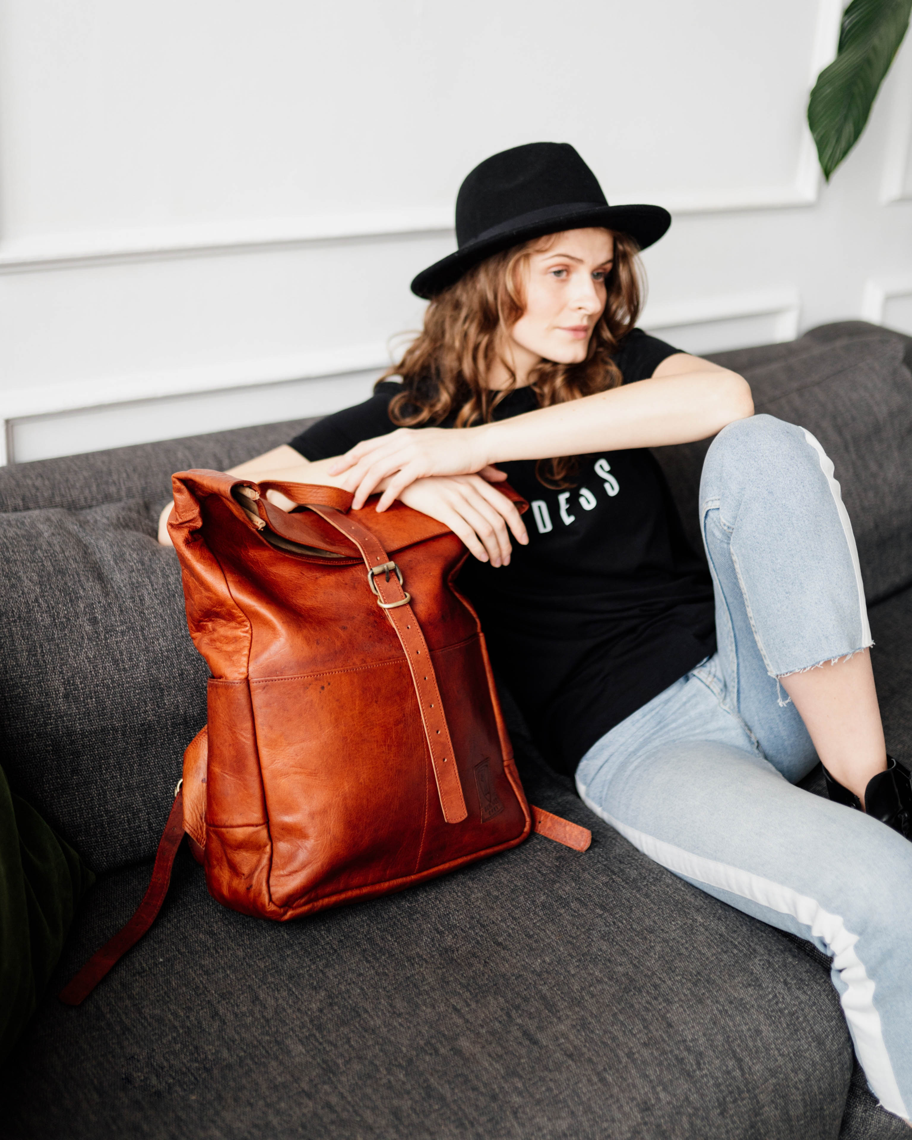 berliner-bags-paris-sac-dos-cuir-marron-vintage-rolltop image 7