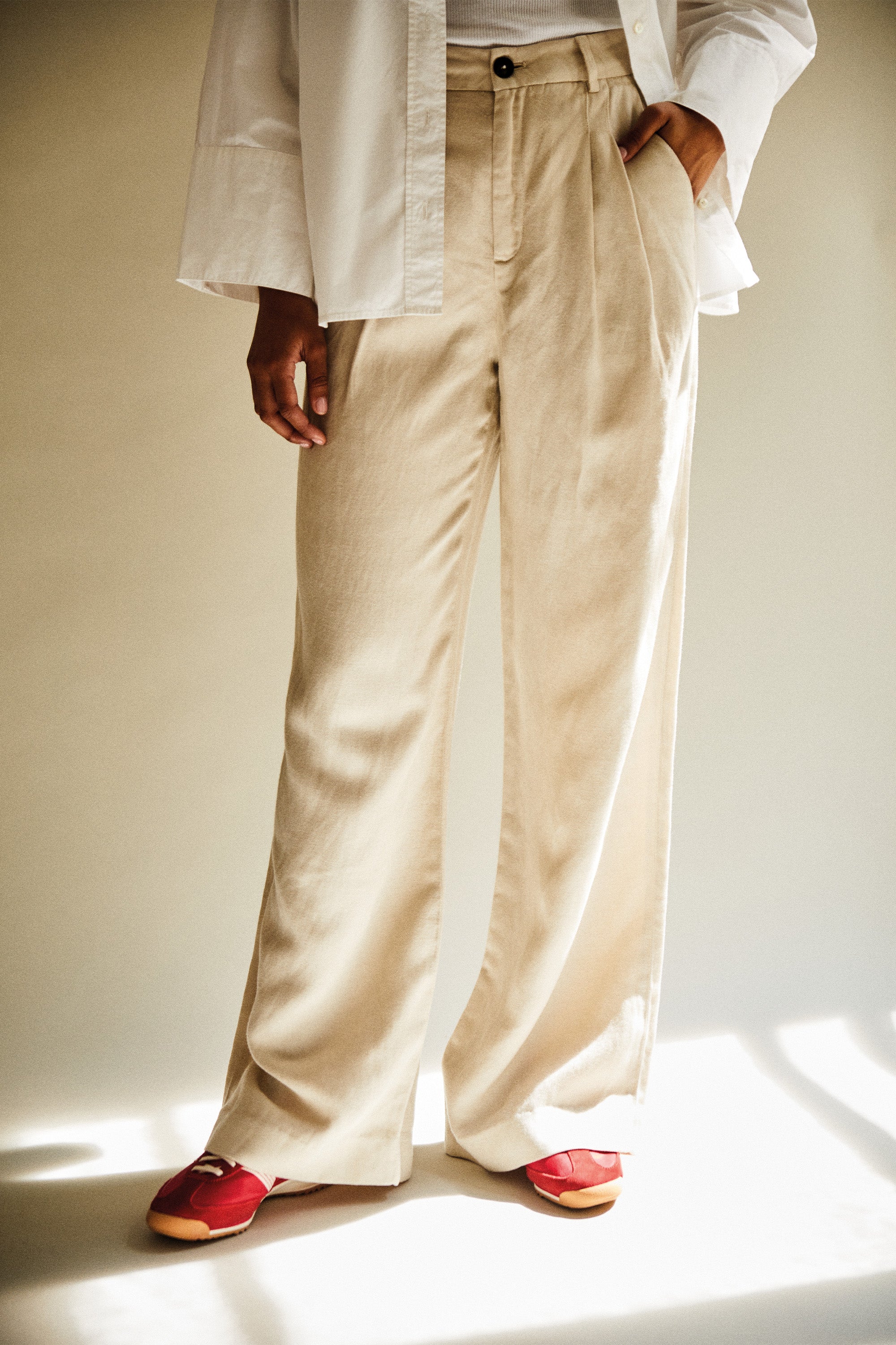 le-pantalon-pantalon-pinces-cru-homme-large-lin image 8