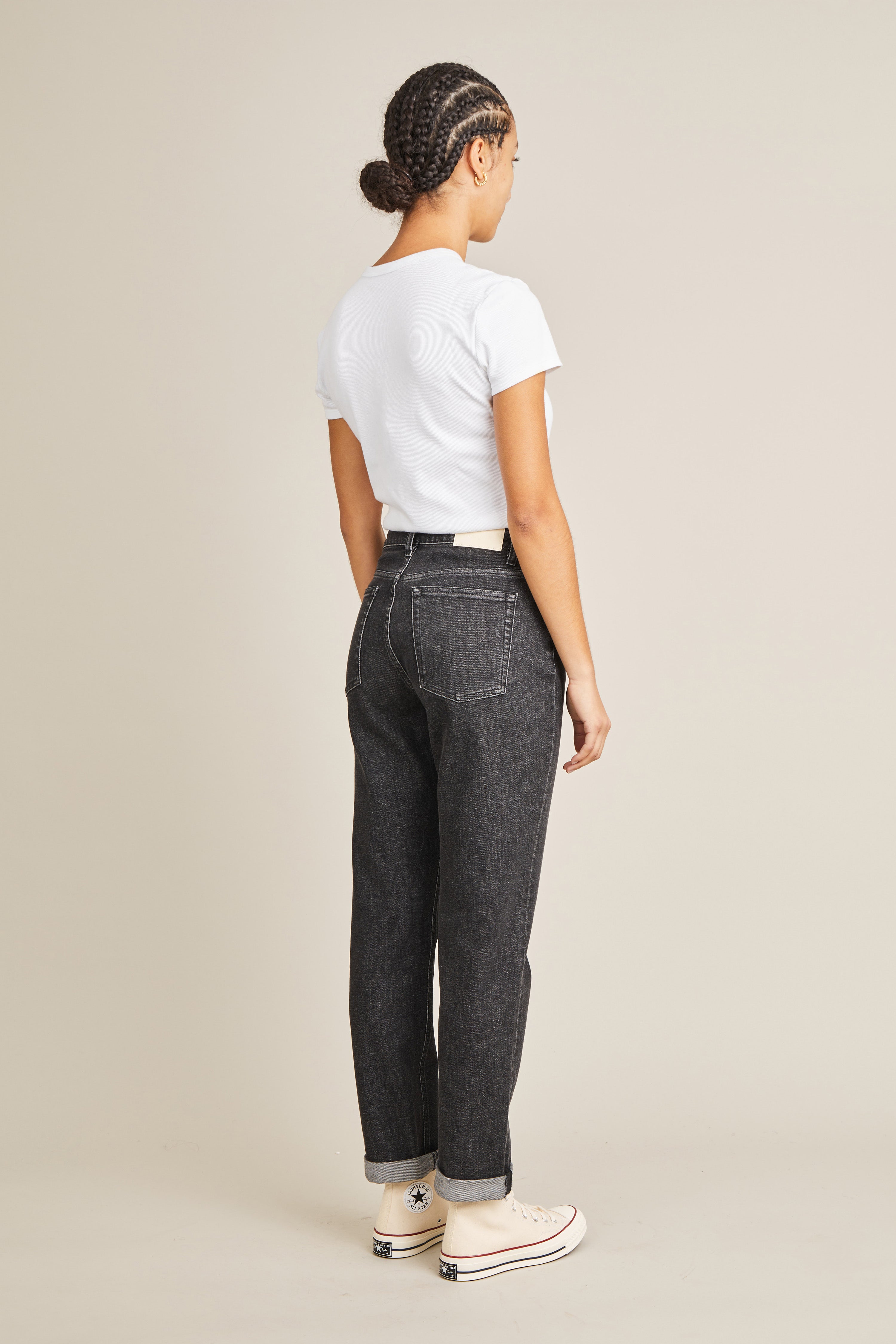 le-pantalon-jeans-femme-girlfriend-jean-gris-mi-haut-recycl image 8