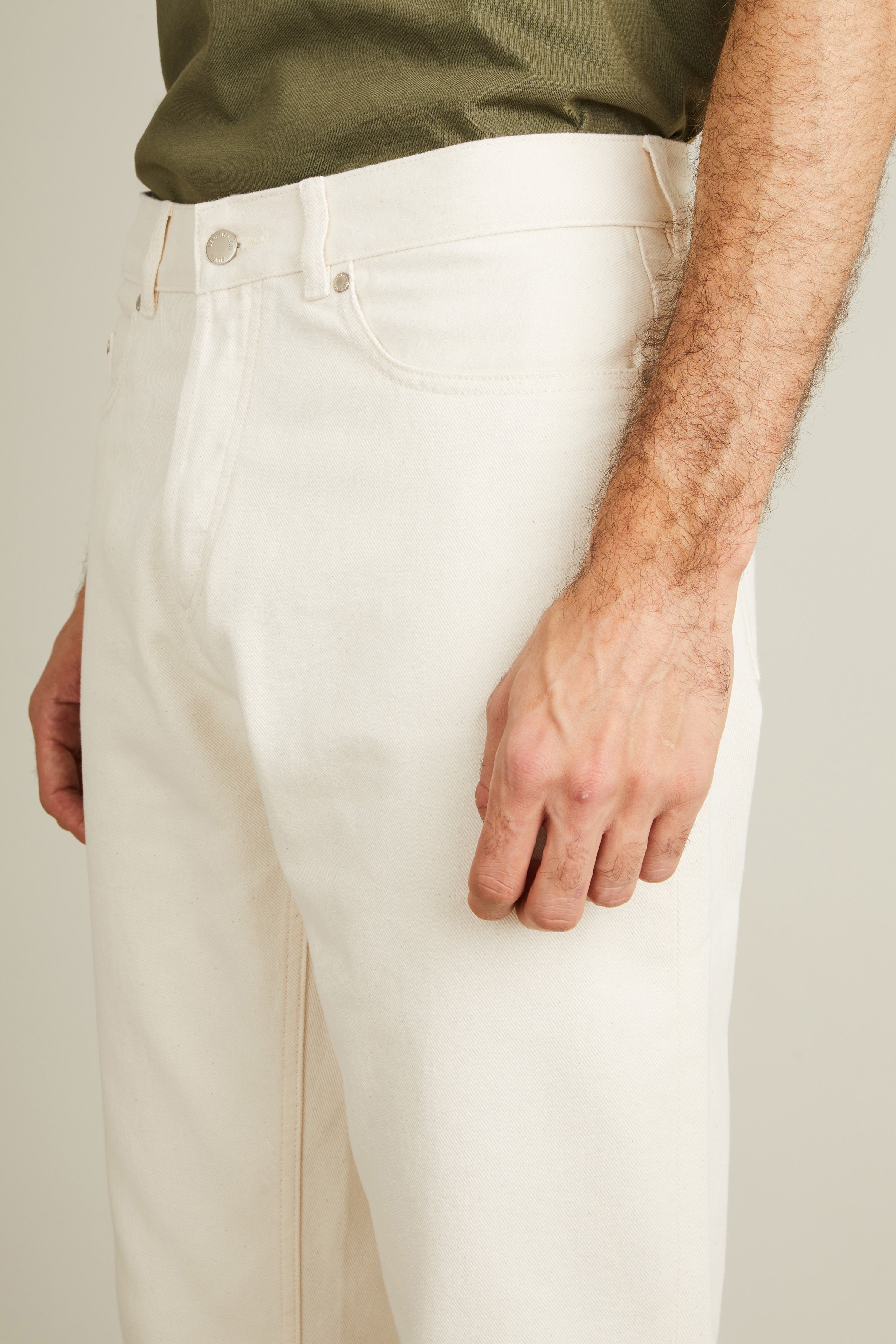 le-pantalon-jean-droit-cru-homme-100-coton-bio-gots image 3