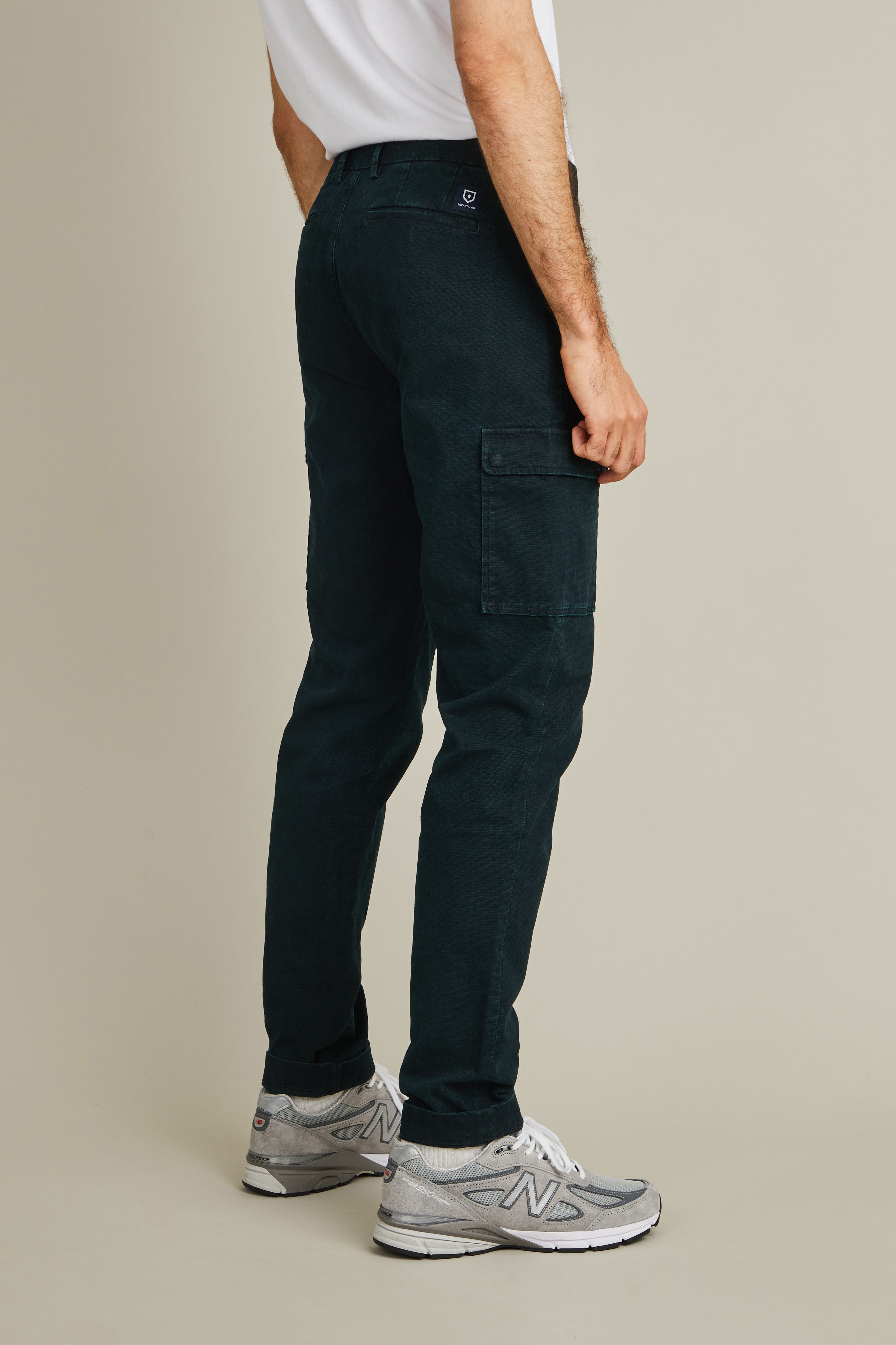 le-pantalon-cargo-vert-pantalon-homme-coupe-carotte image 4