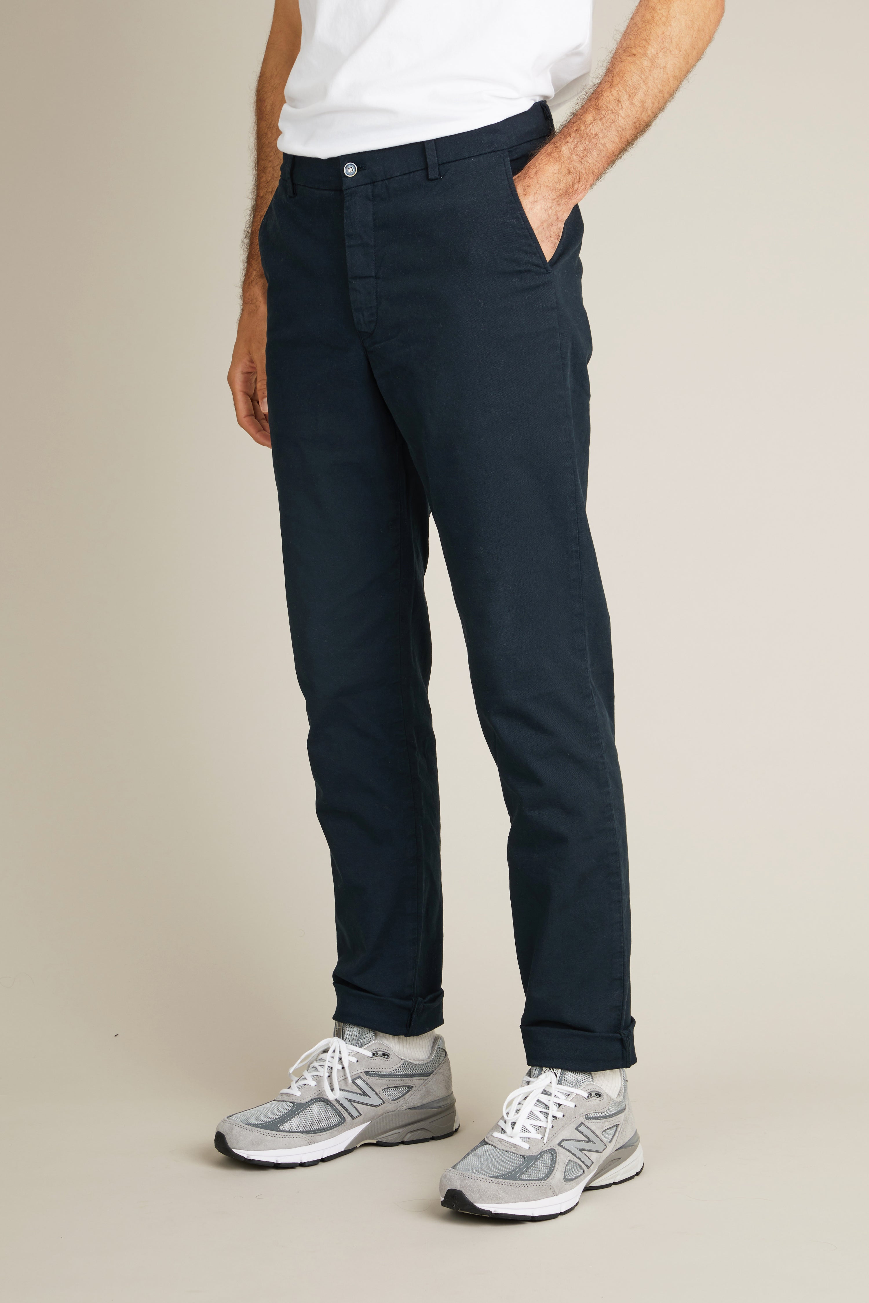 le-pantalon-chinos-homme-chino-sport-bleu-marine-carotte image 1