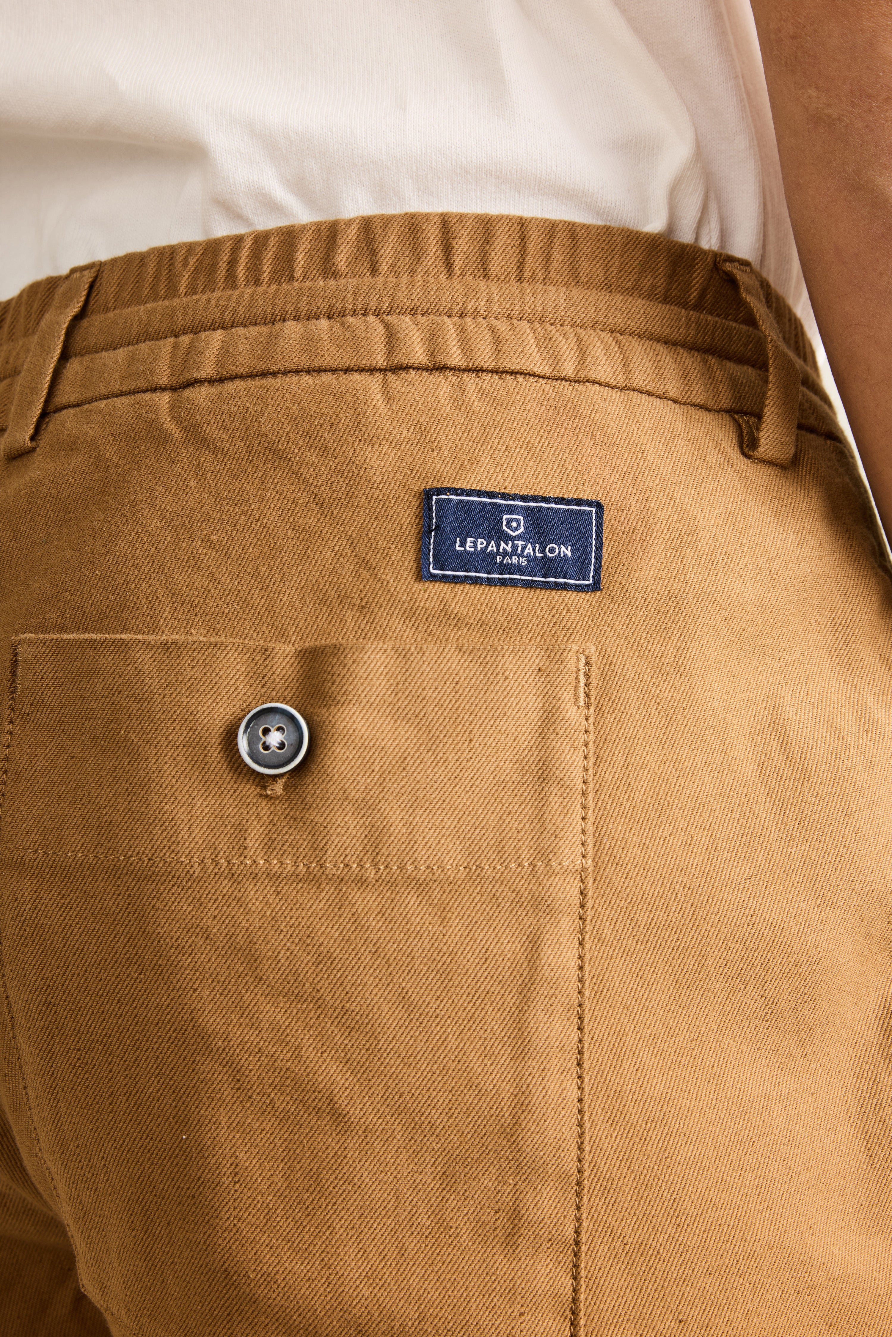 le-pantalon-bermuda-coton-lin-caramel-short-homme image 7