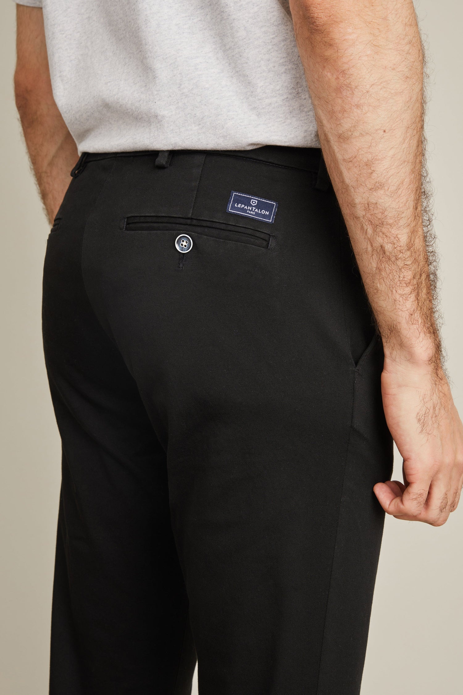 le-pantalon-chinos-fm-lpc-18-chino-homme-noir-semi-slim image 6