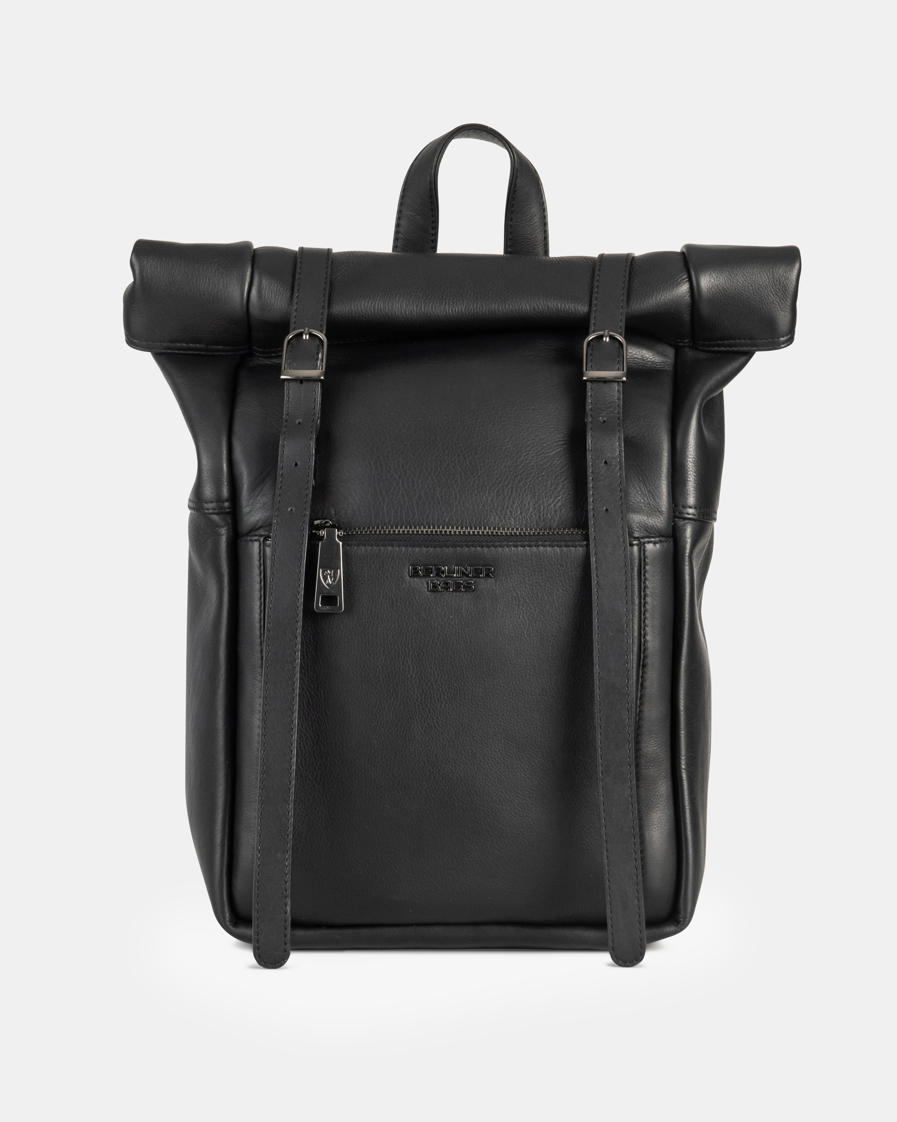 berliner-bags-lille-sac-dos-cuir-noir-ordinateur image 1