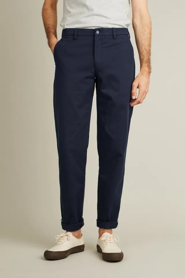 le-pantalon-chino-droit-bleu-marine-coton-stretch-4-saisons image 1