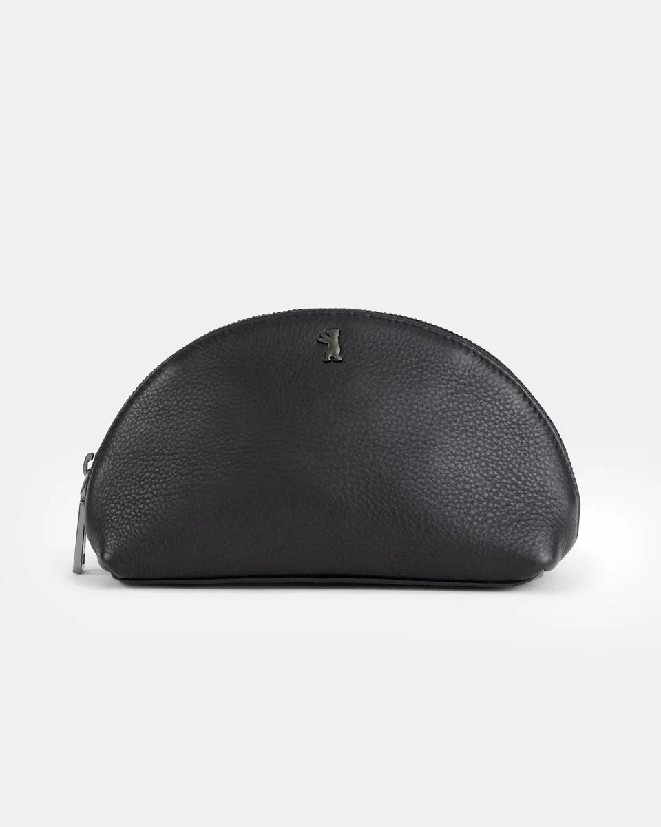 berliner-bags-zoe-trousse-toilette-cuir-noire-waterproof image 1