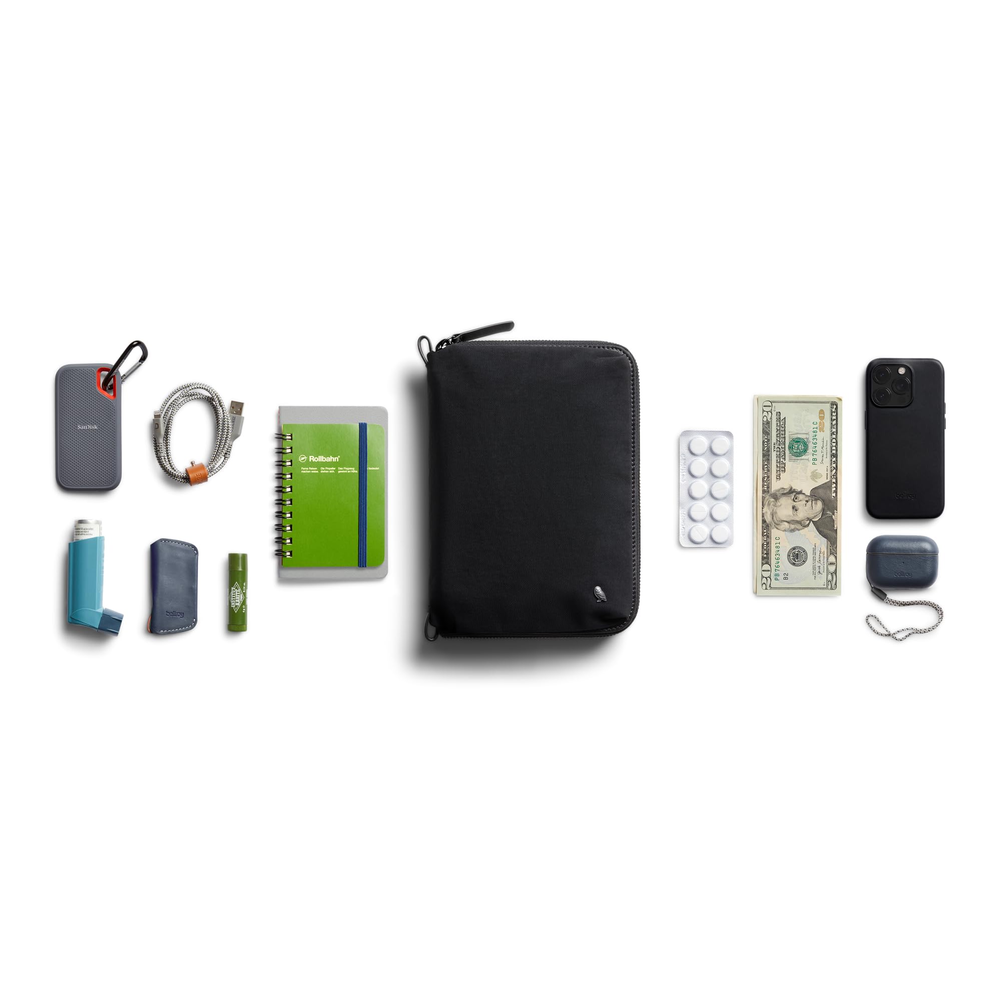 bellroy-wonder-kit-pochette-tech-raven-nylon-recycl-organisateur image 7
