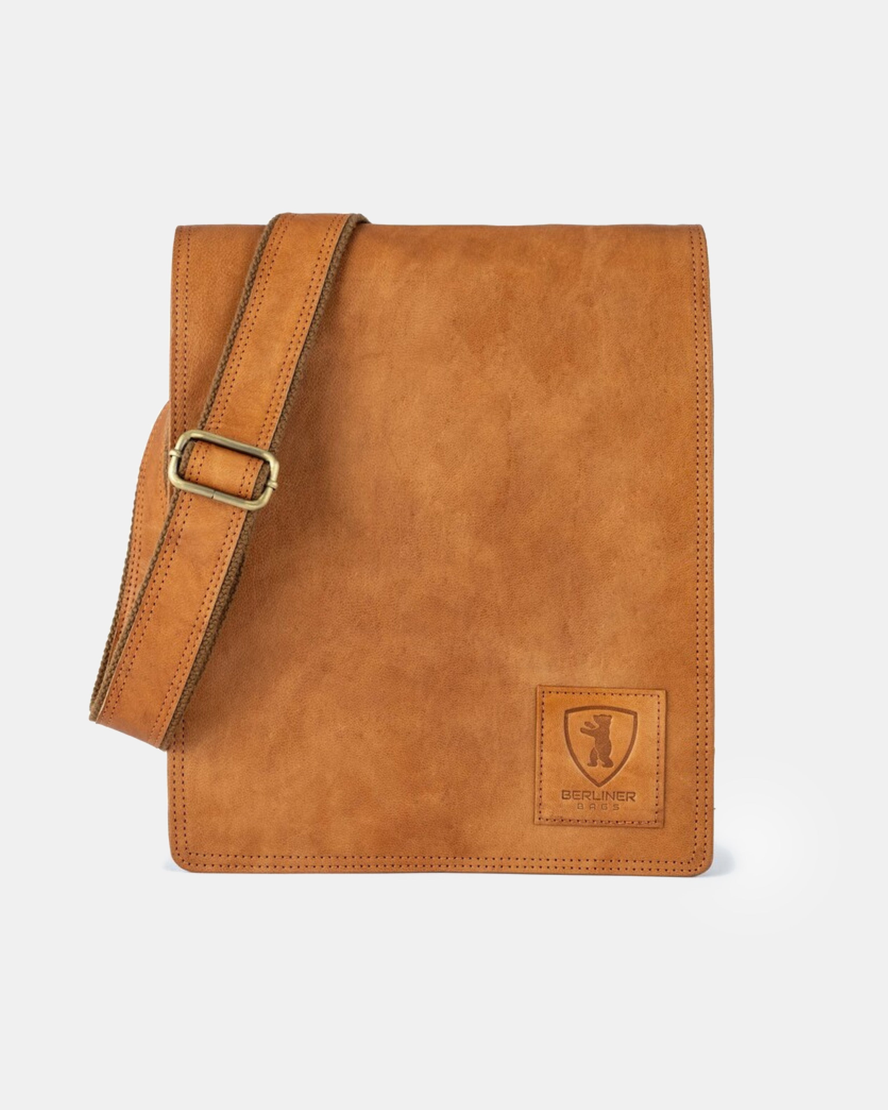 berliner-bags-konrad-sac-messenger-marron-vintage-cuir image 1