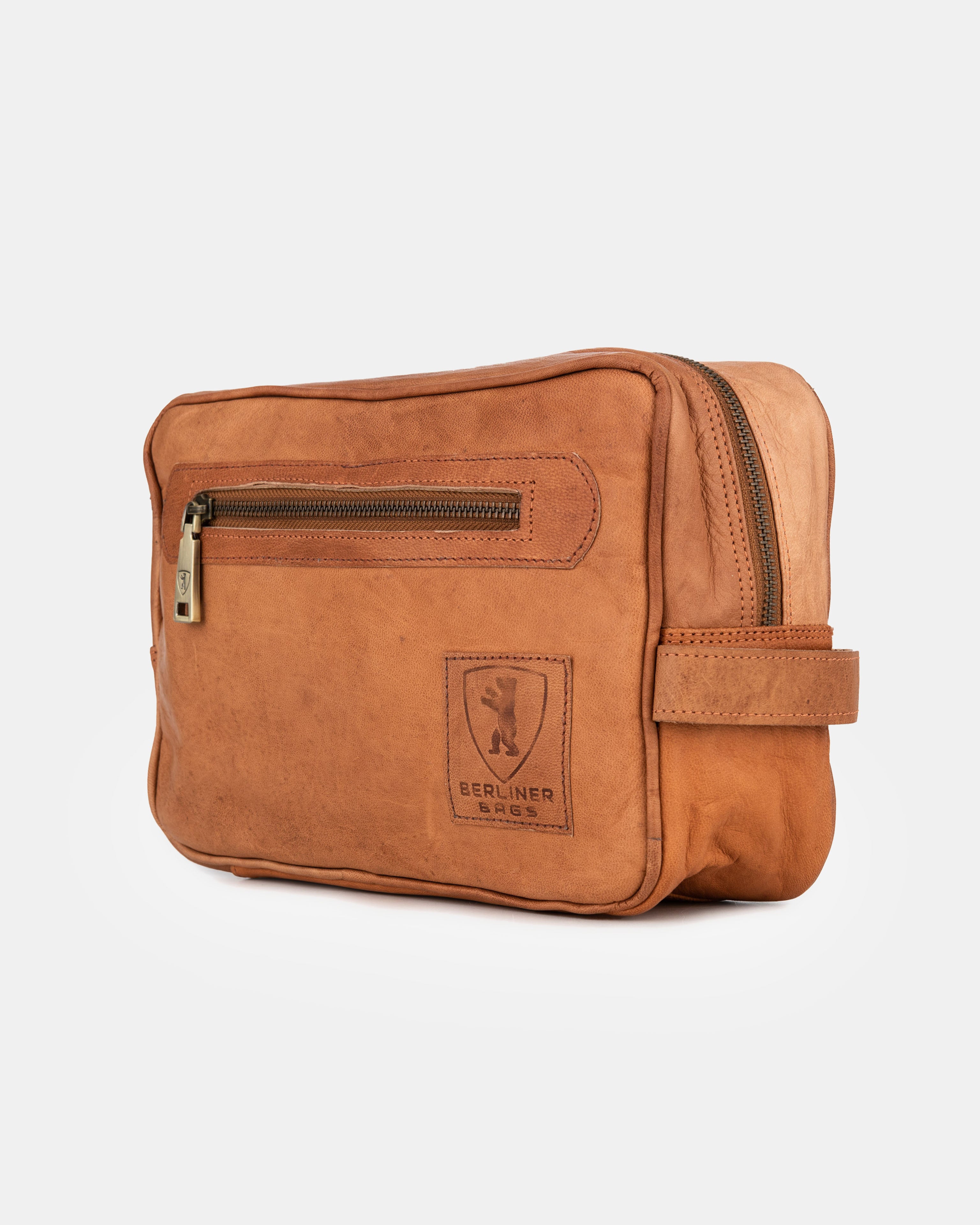 berliner-bags-paul-trousse-de-toilette-marron-vintage-simple image 5