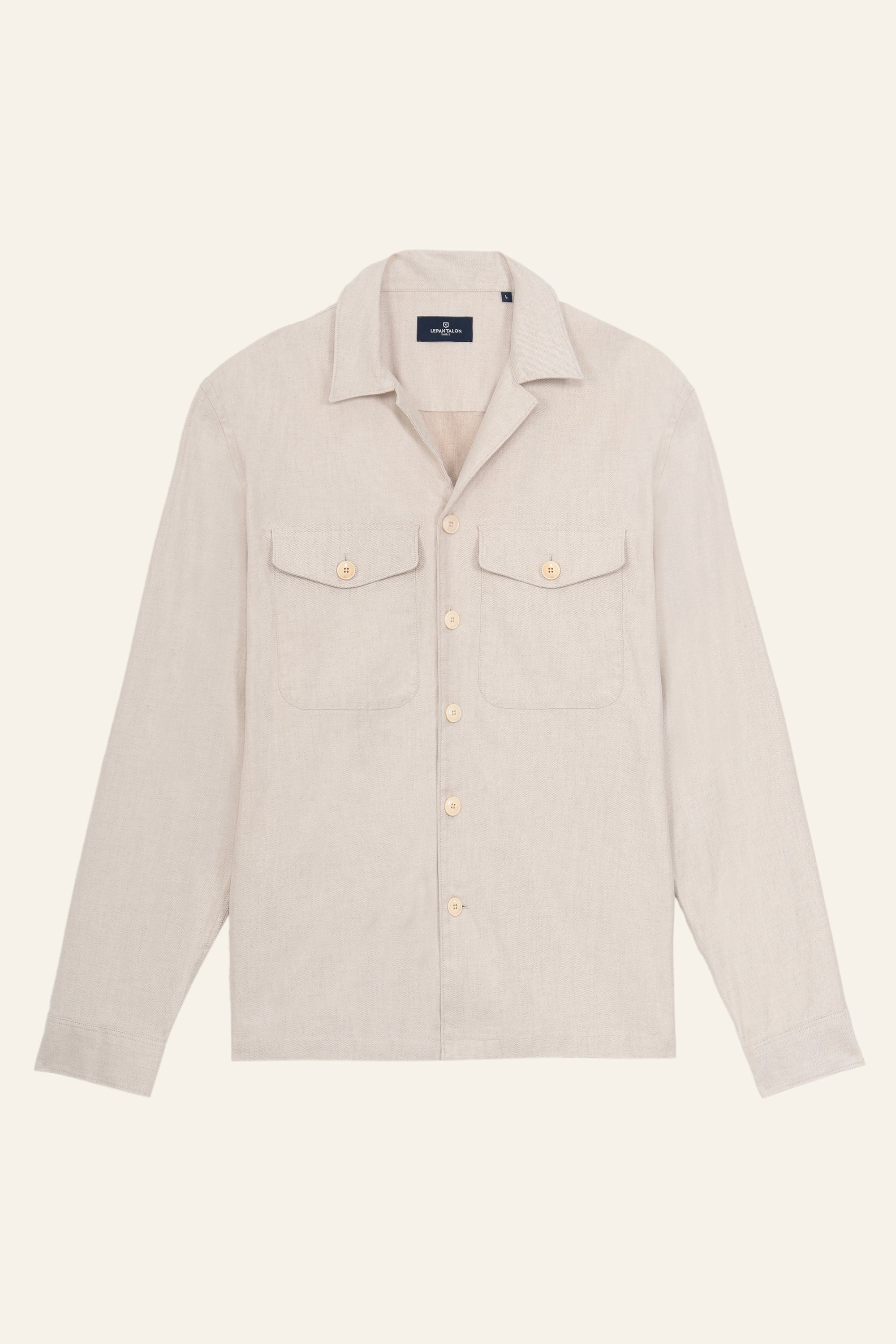 le-pantalon-overshirts-homme-surchemise-coton-lin-cru-l-ger image 1