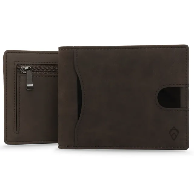 akielo-delta-portefeuille-cuir-zip-mocha-fonc image 1