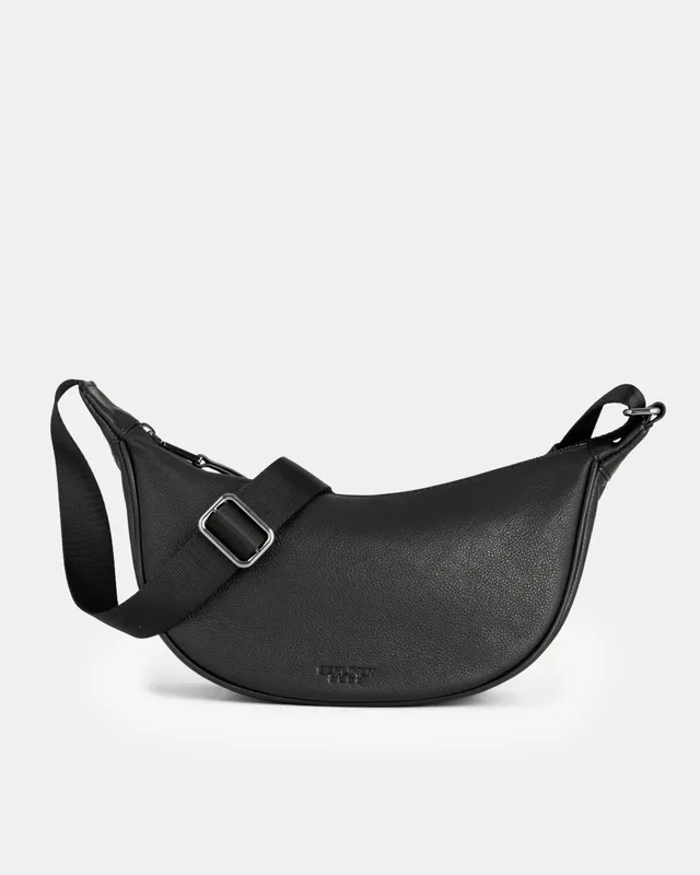 berliner-bags-luna-sac-crois-cuir-noir-demi-lune image 1