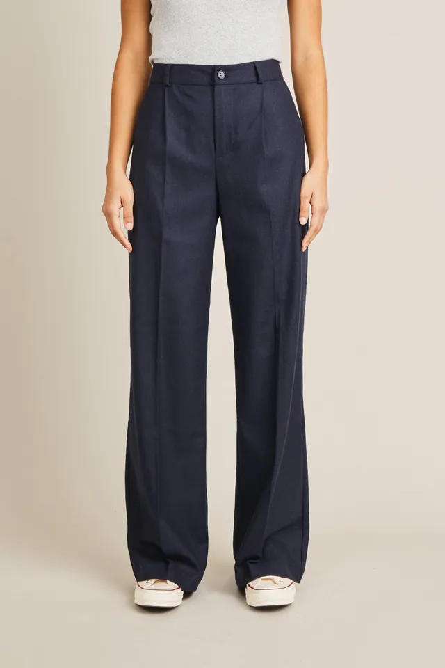 le-pantalon-palazzo-fm-lpwf-2-pantalon-flanelle-bleu-marine-laine image 1