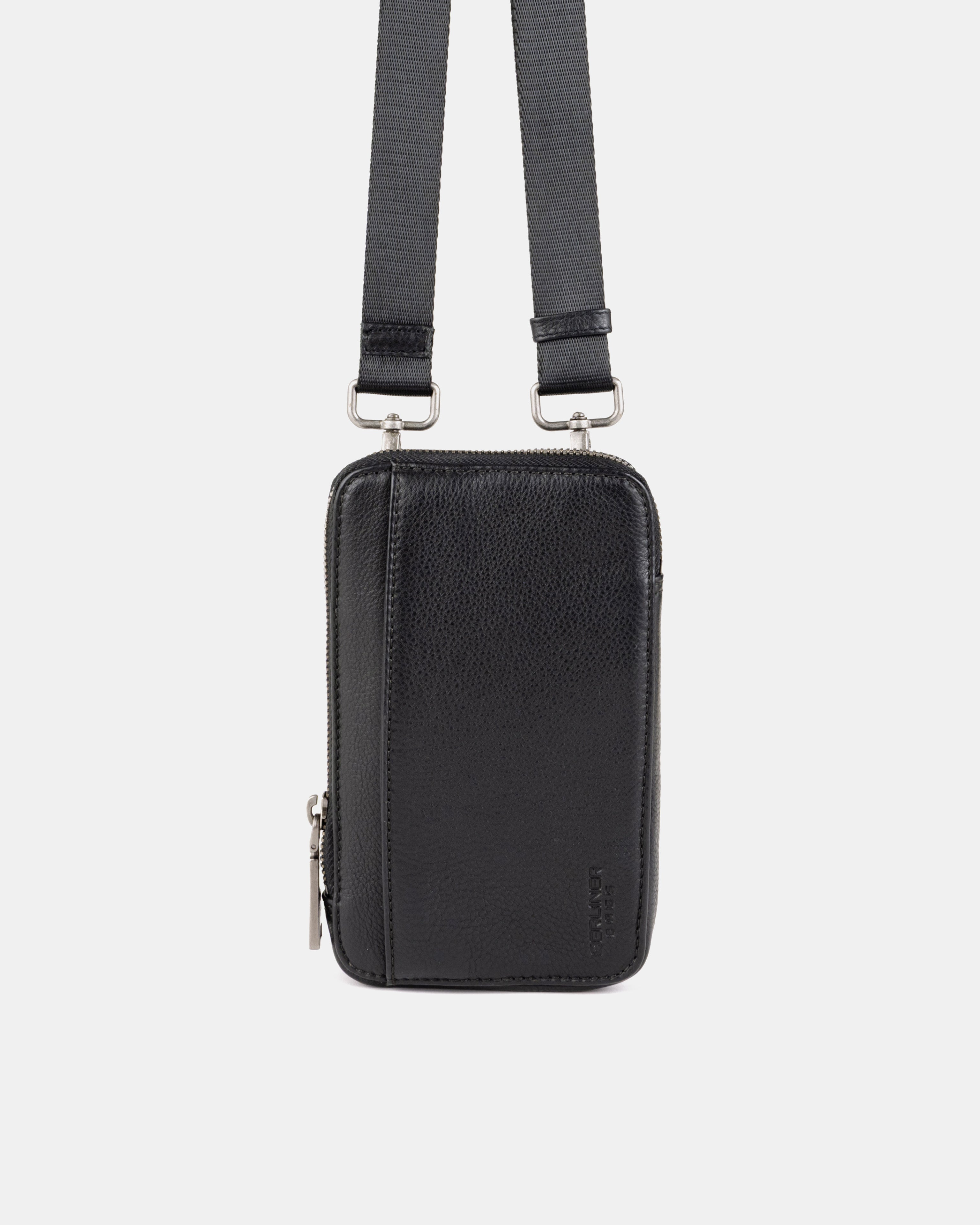 berliner-bags-prague-sac-bandouli-re-cuir-noir-zipp image 4