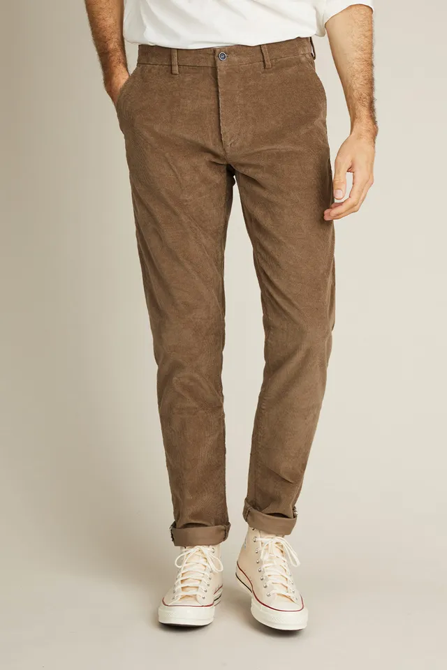 le-pantalon-chino-velours-tabac-chino-homme-semi-slim image 1